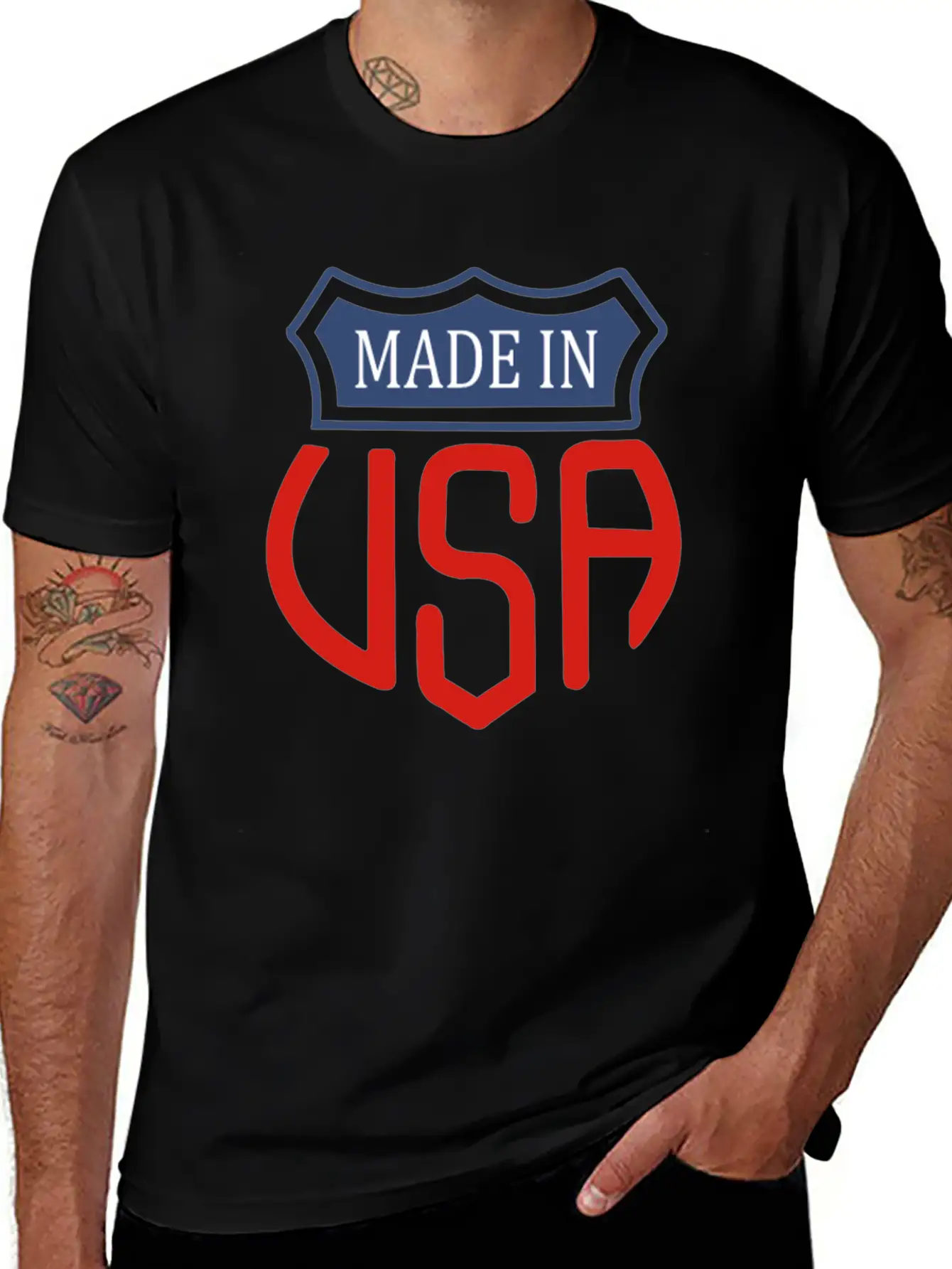 Made In Usa Funny Symbol Relaxed Everyday Tee – Lightweight And Durable Cotton