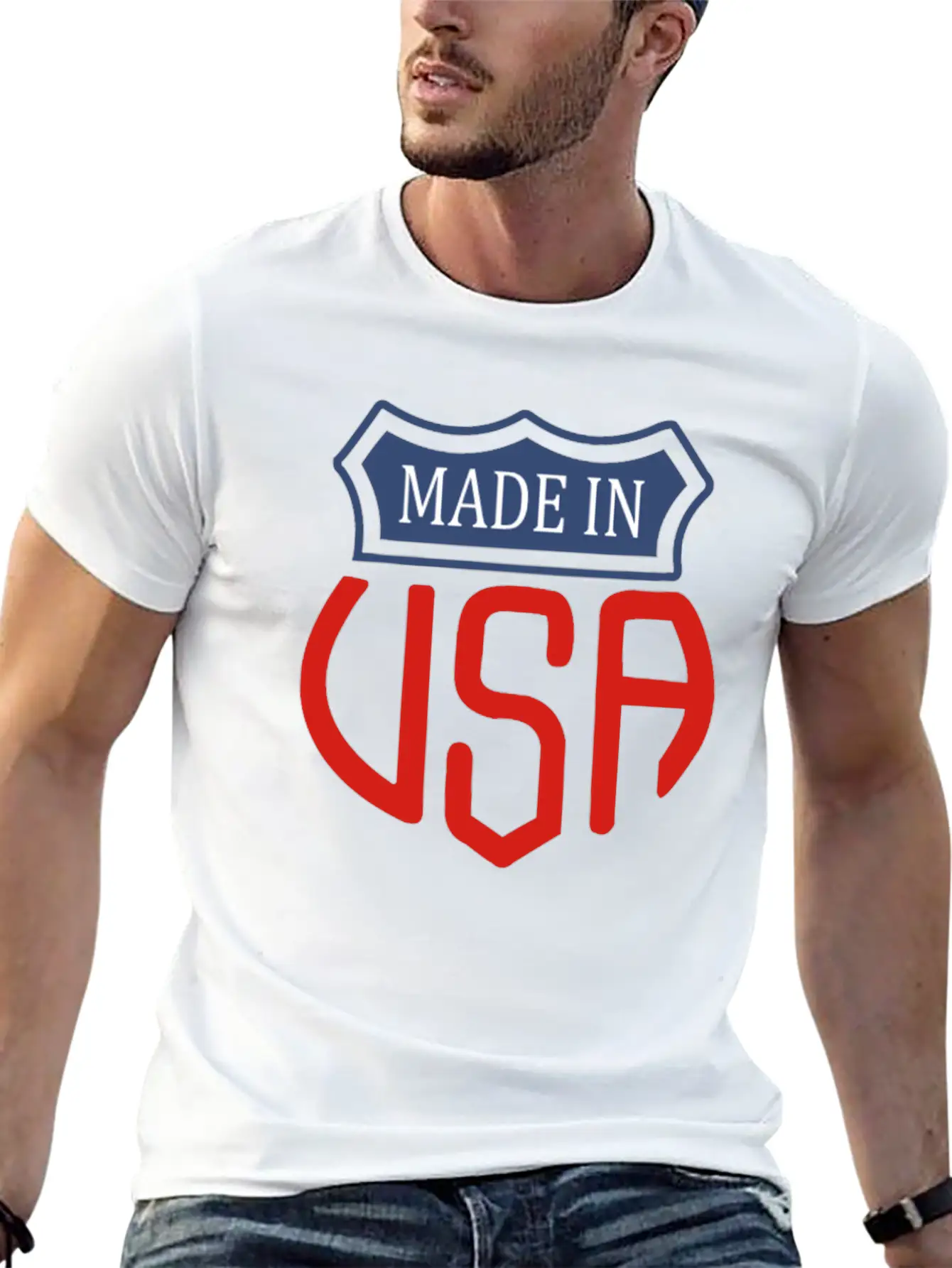 Made In Usa Funny Symbol Relaxed Everyday Tee – Lightweight And Durable Cotton