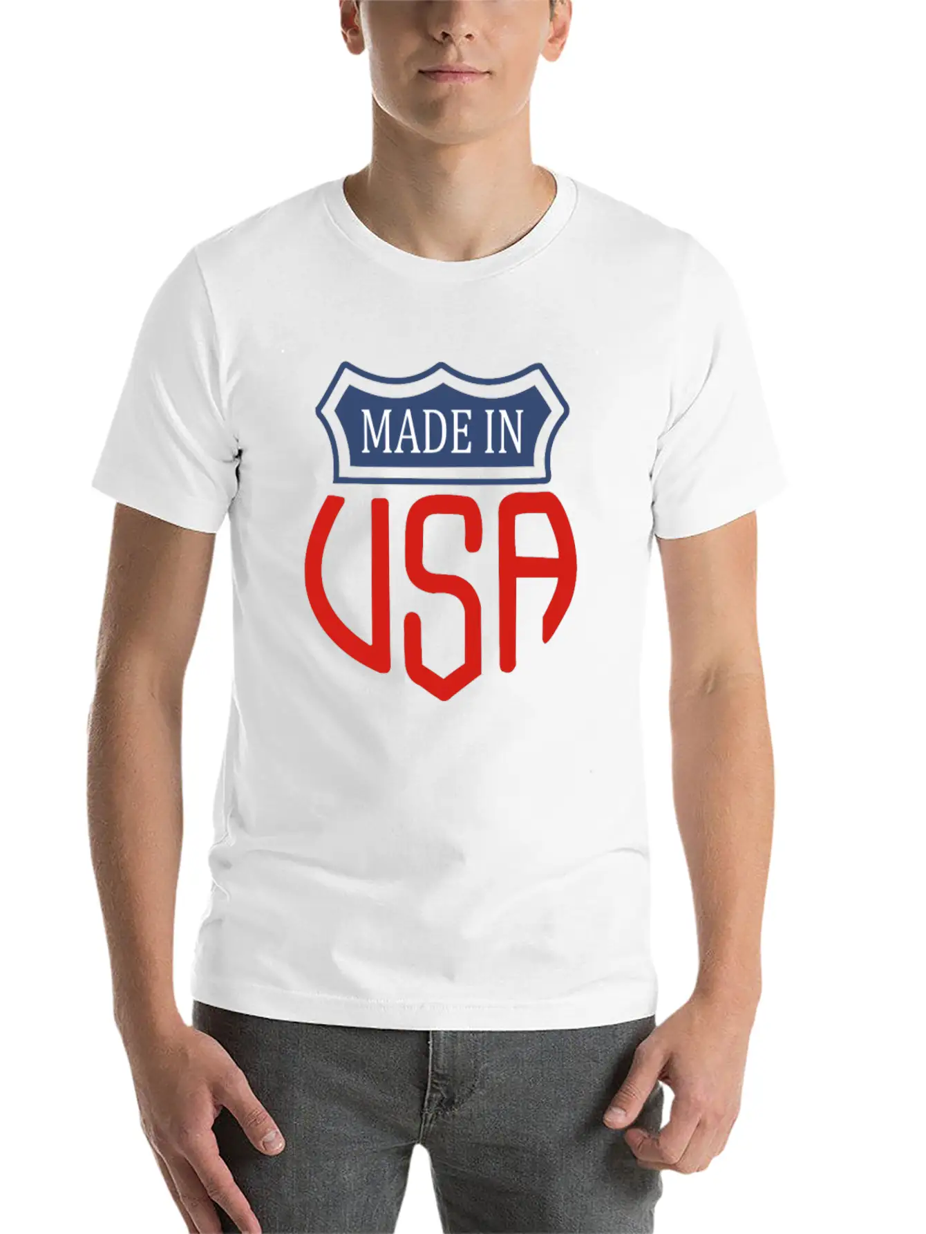 Made In Usa Funny Symbol Relaxed Everyday Tee – Lightweight And Durable Cotton