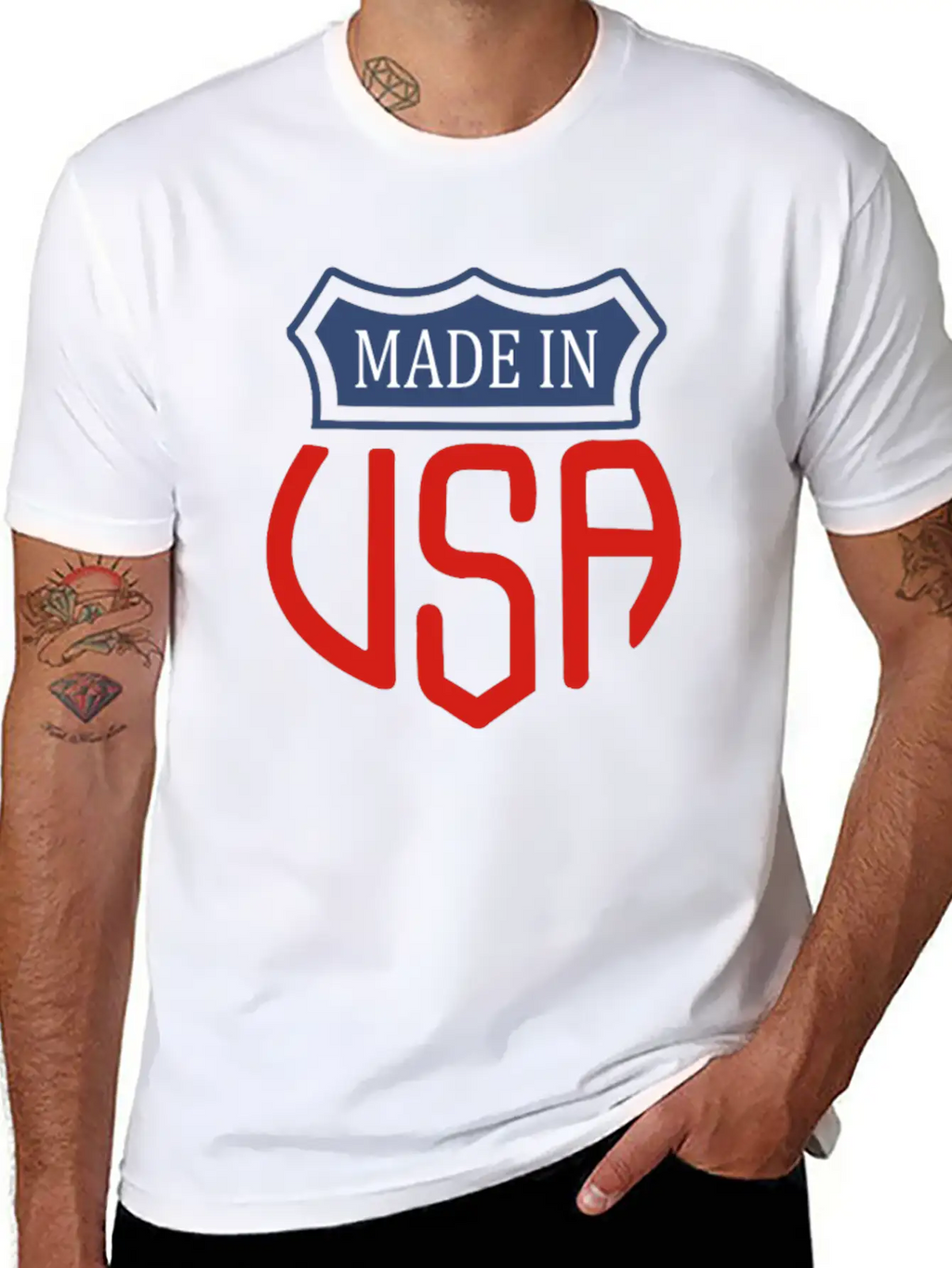 Made In Usa Funny Symbol Relaxed Everyday Tee – Lightweight And Durable Cotton