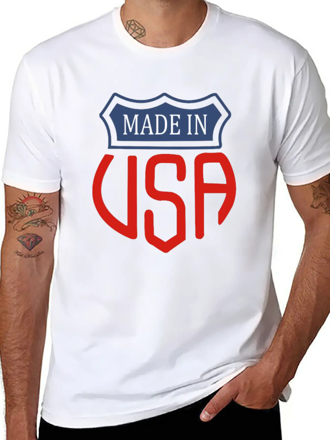 Made In Usa Funny Symbol Relaxed Everyday Tee – Lightweight And Durable Cotton