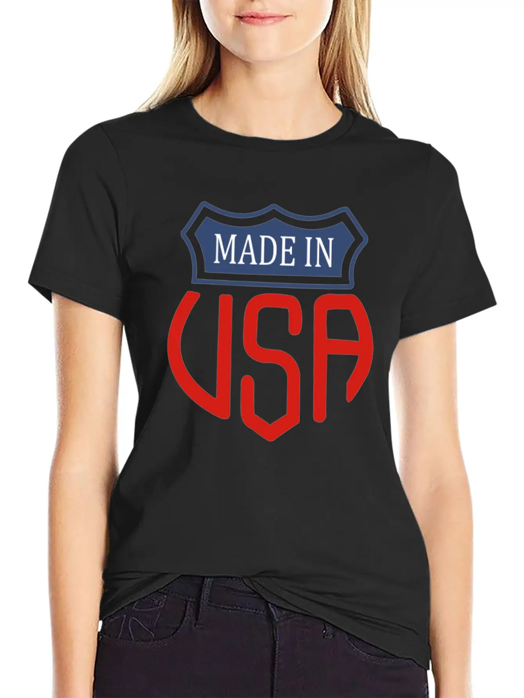 Made In Usa Funny Symbol Relaxed Everyday Tee – Lightweight And Durable Cotton