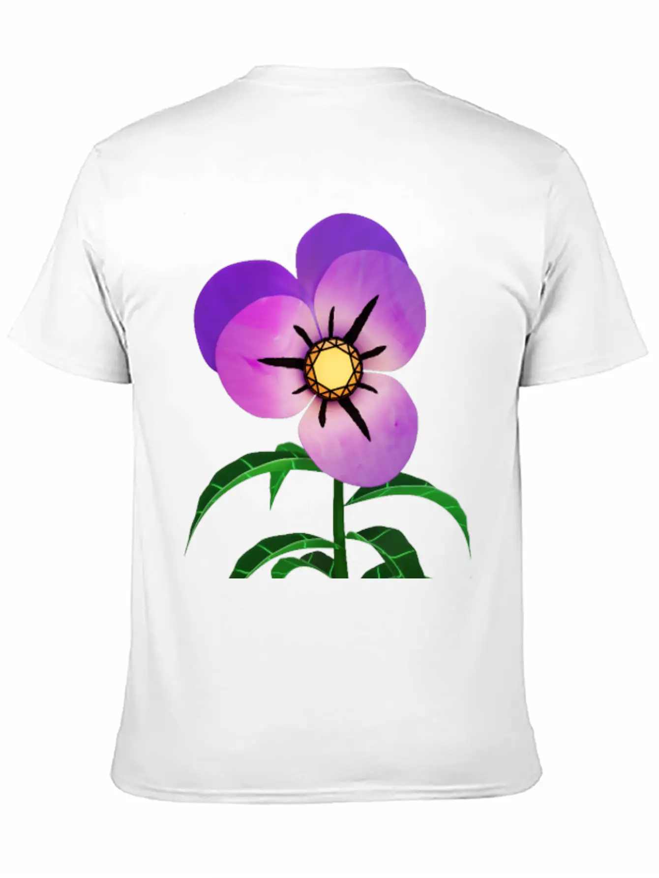 Magic Violet Flower Breathable Soft Cotton T-Shirt – Timeless Casual Look