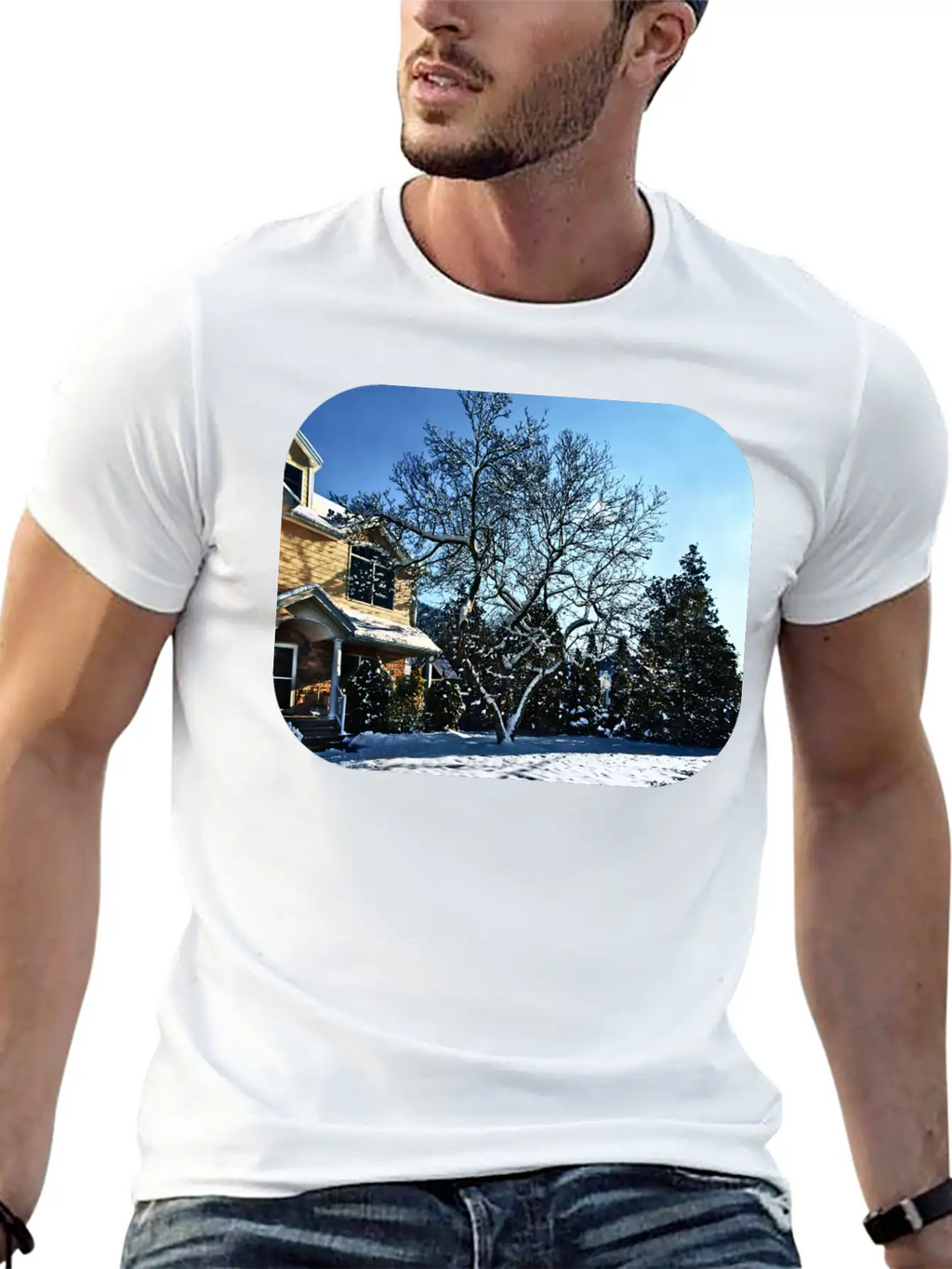Magnolia In Snow Breathable Graphic T-Shirt – Perfect For Casual Days