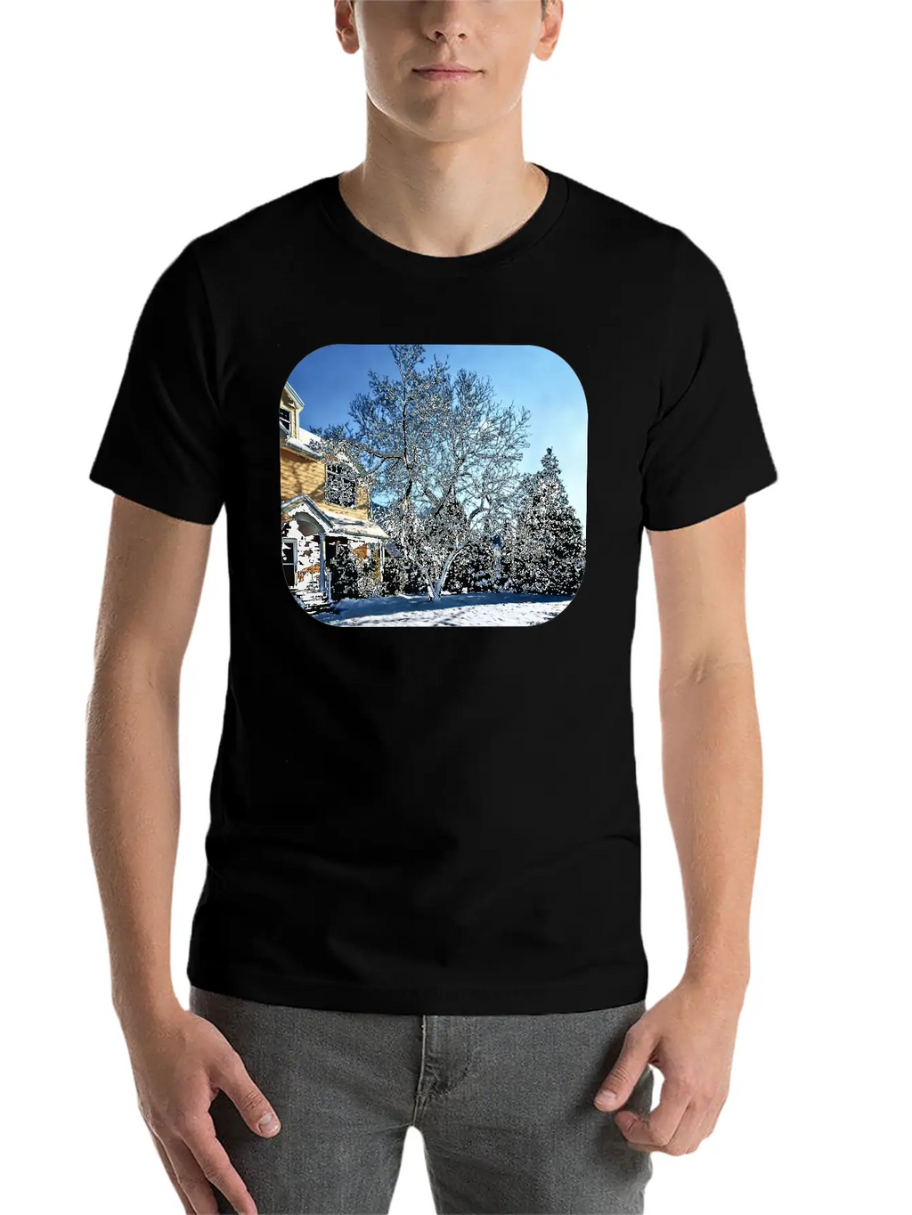 Magnolia In Snow Breathable Graphic T-Shirt – Perfect For Casual Days