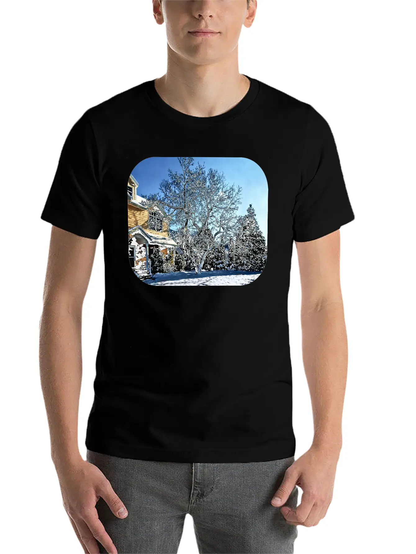 Magnolia In Snow Breathable Graphic T-Shirt – Perfect For Casual Days