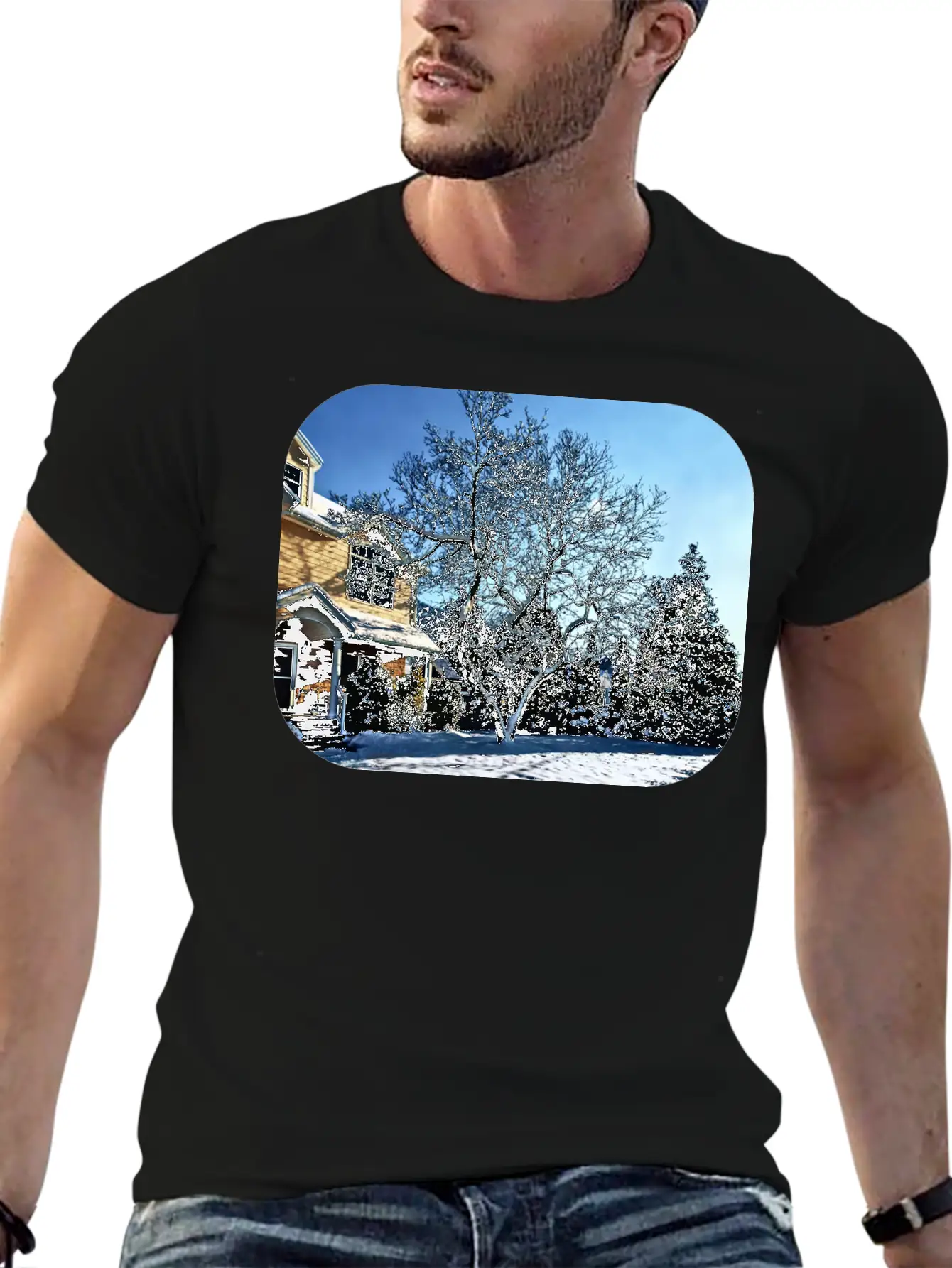 Magnolia In Snow Breathable Graphic T-Shirt – Perfect For Casual Days