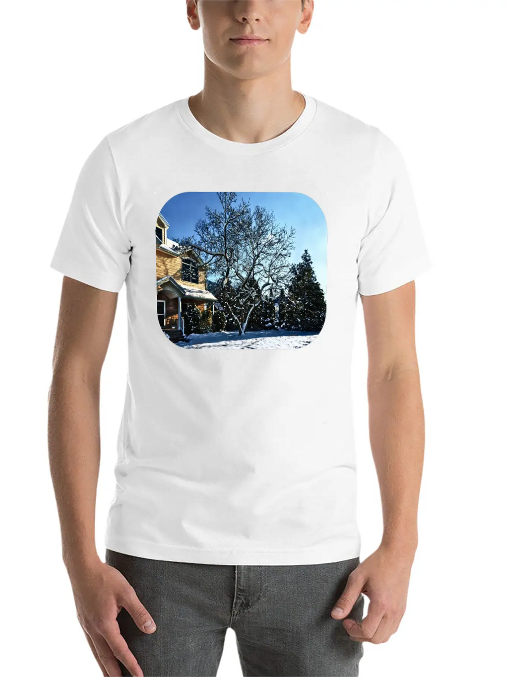 Magnolia In Snow Breathable Graphic T-Shirt – Perfect For Casual Days