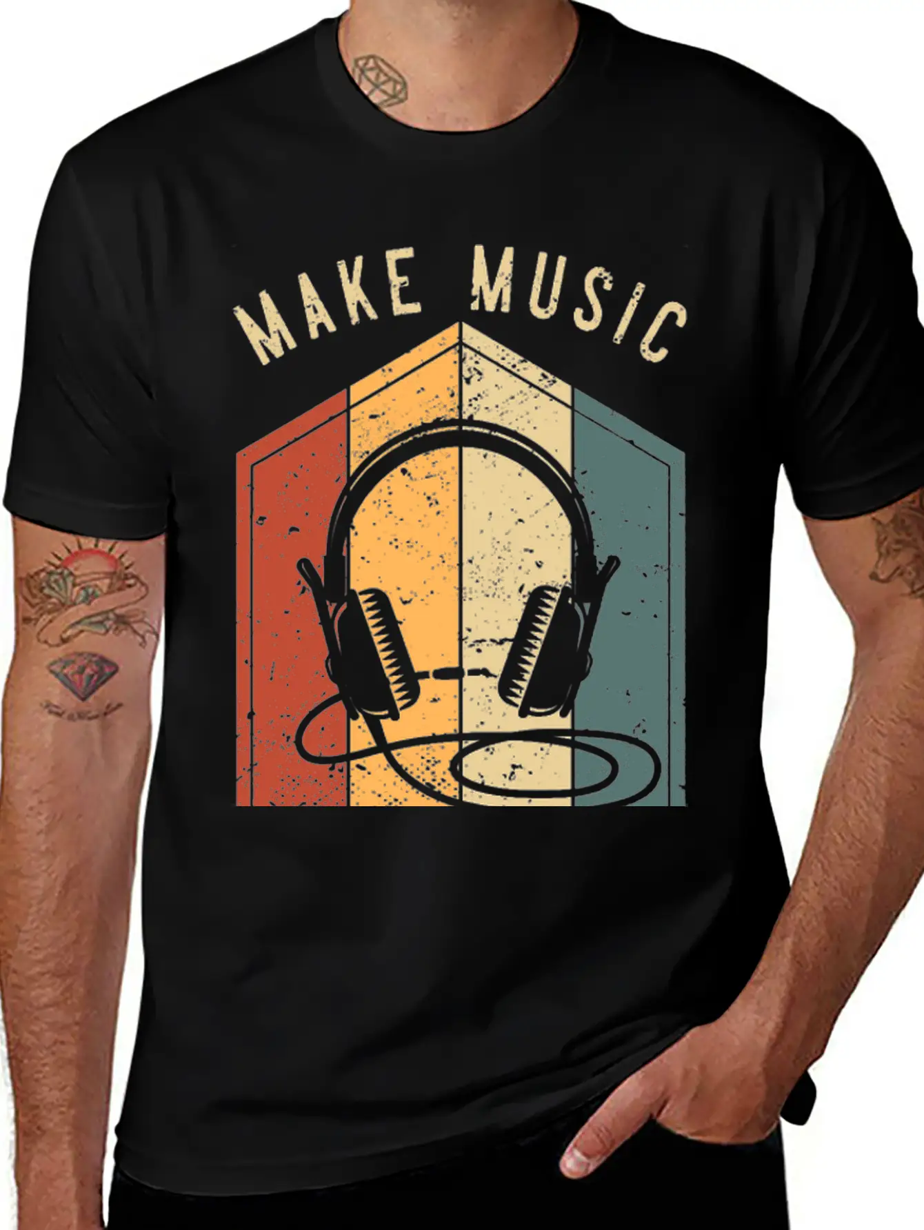 Make Music Great Again For Music Producer DJ Mixer Essential Cotton Tee For Daily Outfits – Unisex Style