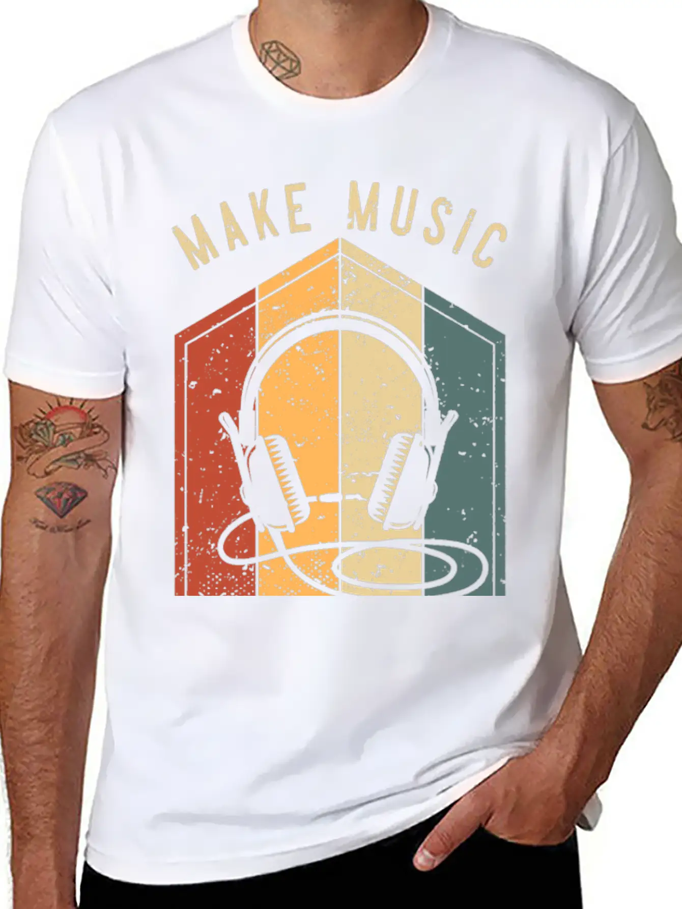 Make Music Great Again For Music Producer DJ Mixer Essential Cotton Tee For Daily Outfits – Unisex Style