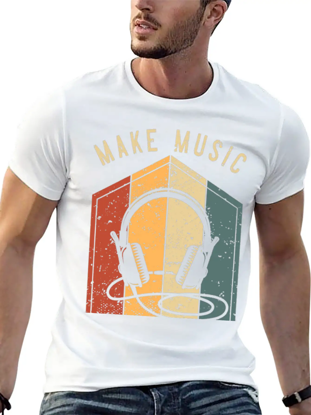 Make Music Great Again For Music Producer DJ Mixer Essential Cotton Tee For Daily Outfits – Unisex Style