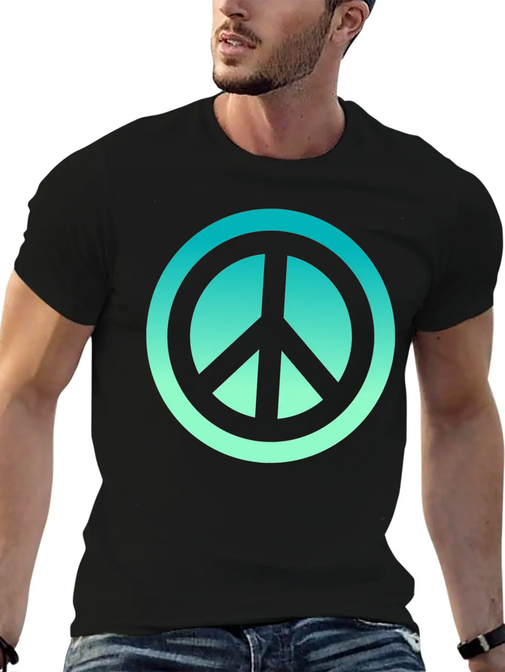 Make Peace Not War - Peace Sign Logo Classic Cotton Tee – Unisex Comfort For Any Season