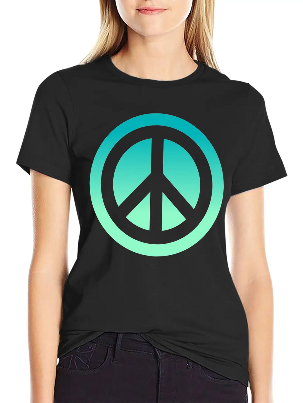 Make Peace Not War - Peace Sign Logo Classic Cotton Tee – Unisex Comfort For Any Season