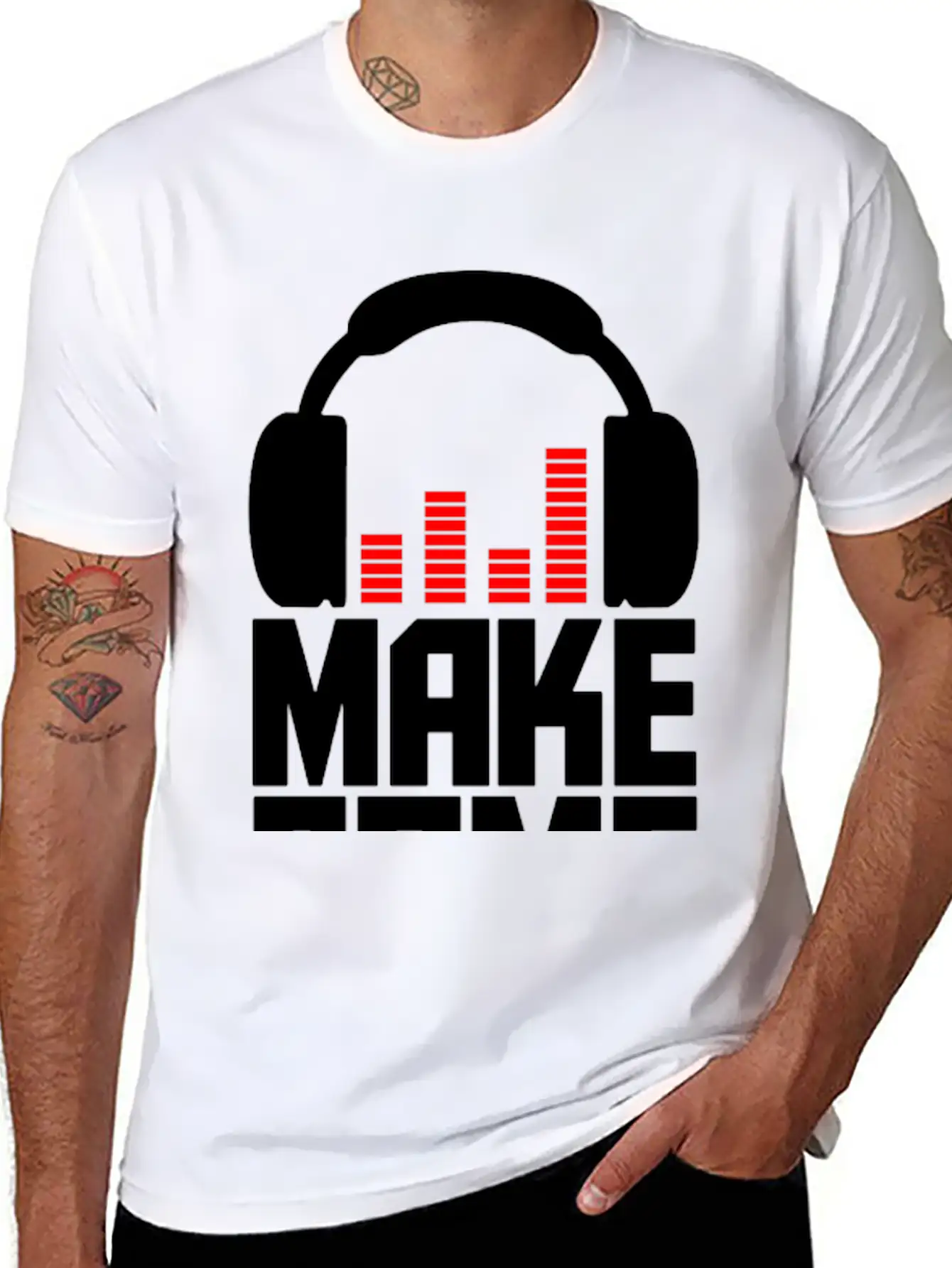 Make Some Noise Headphone II Breathable Graphic T-Shirt – Perfect For Casual Days