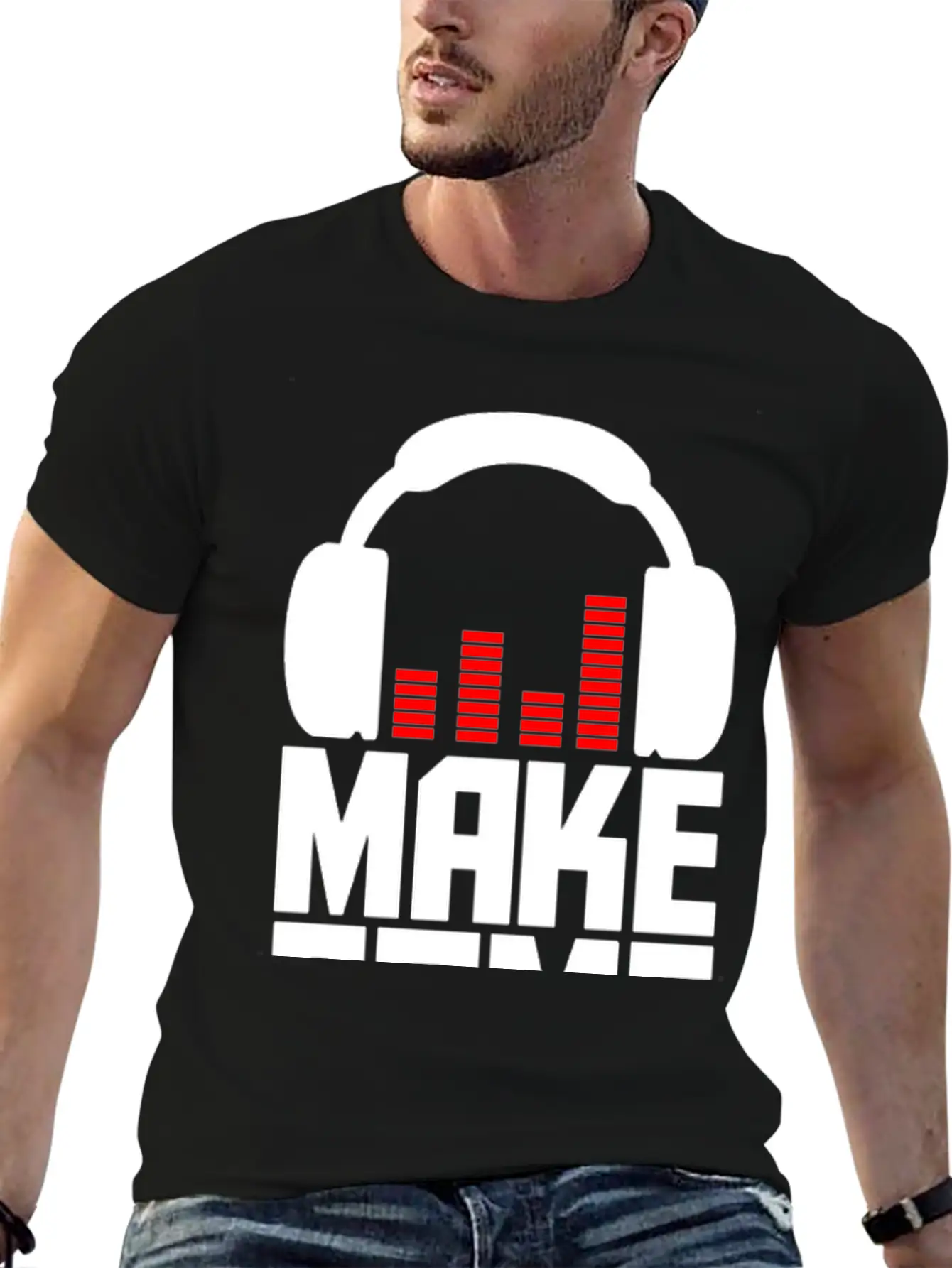 Make Some Noise Headphone II Breathable Graphic T-Shirt – Perfect For Casual Days