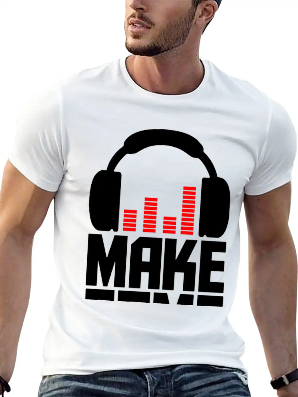 Make Some Noise Headphone II Breathable Graphic T-Shirt – Perfect For Casual Days