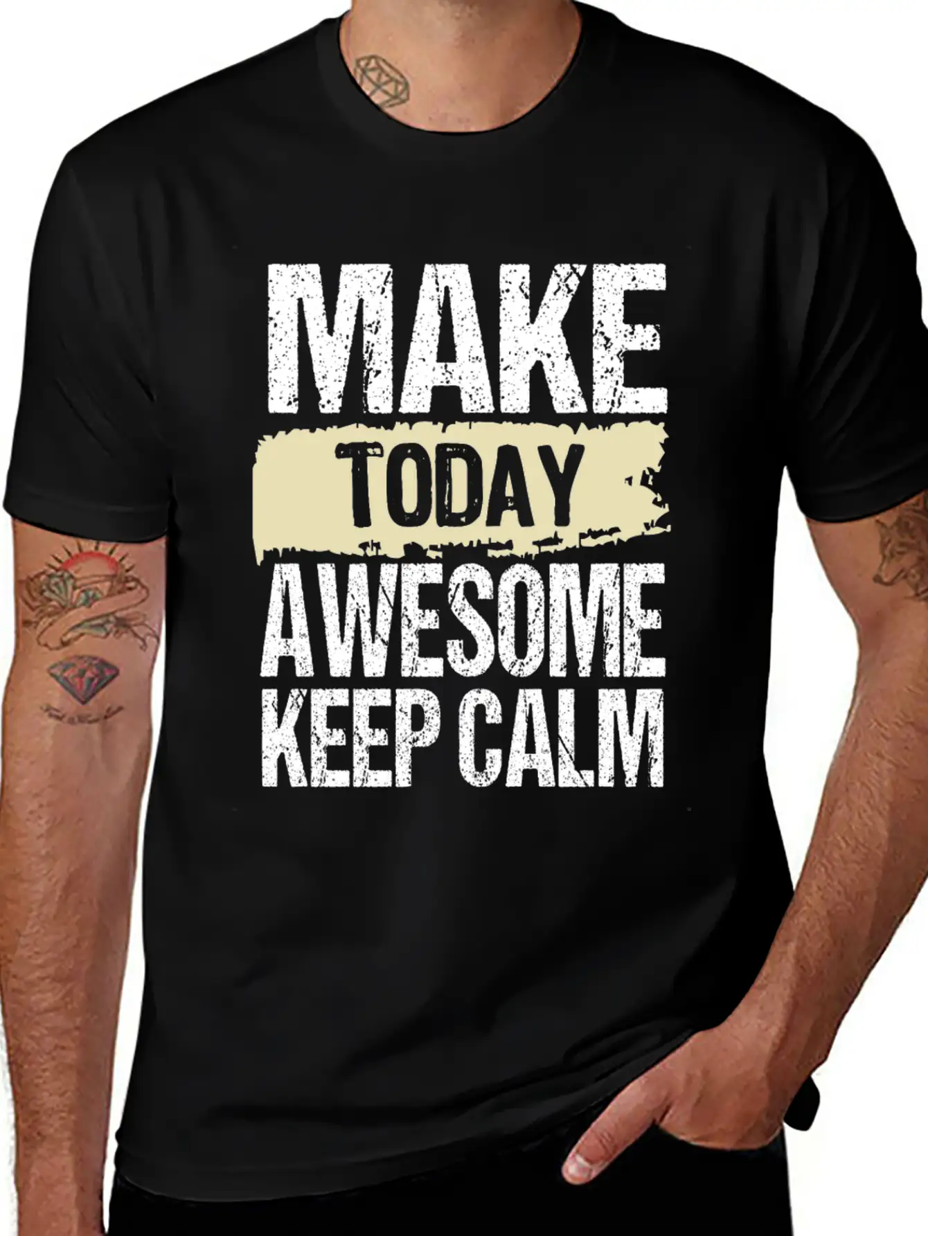 Make Today Awesome Typography Relaxed Everyday Tee – Lightweight And Durable Cotton