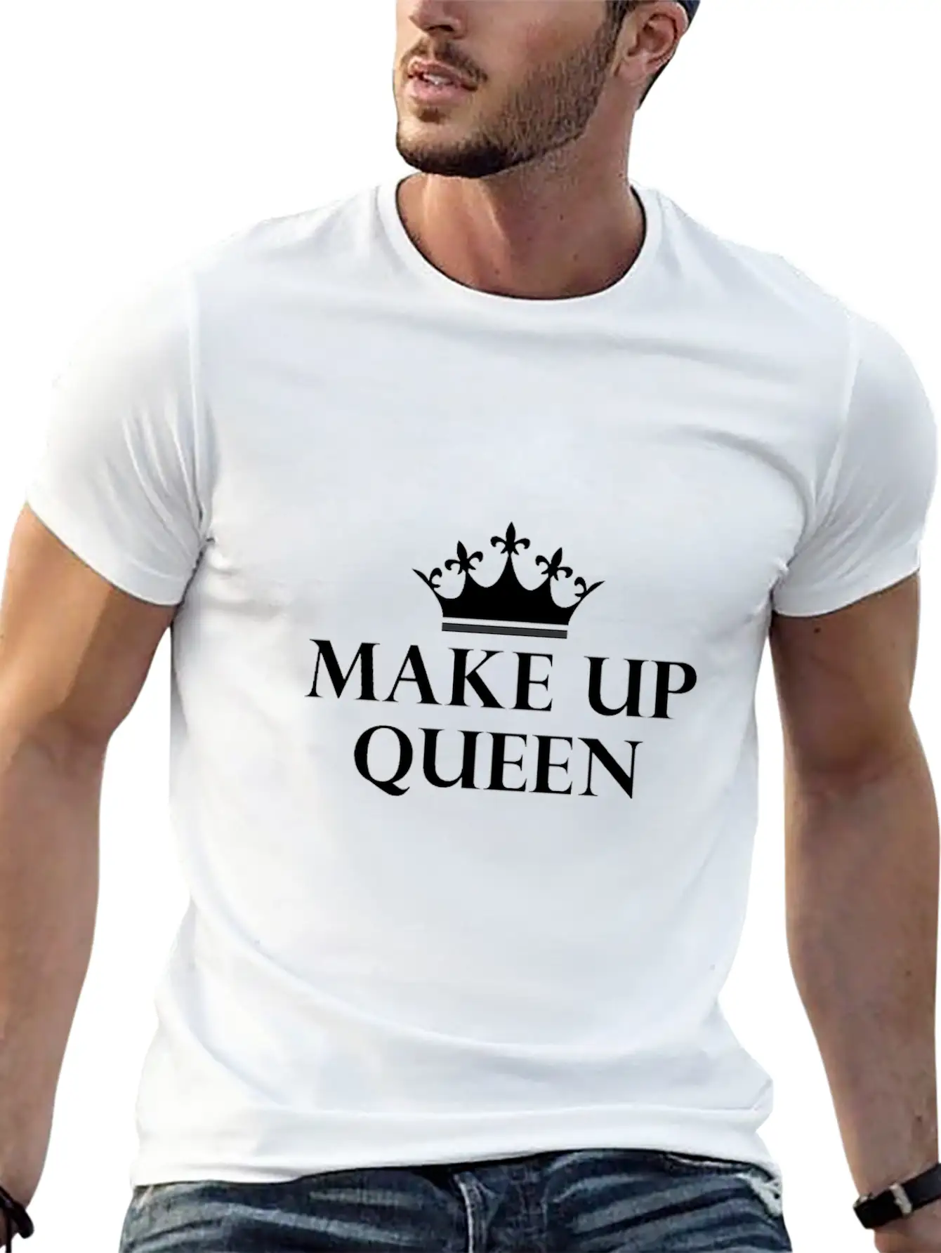 Make Up Queen Queen Makeup Mascara En Masse Breathable Soft Cotton T-Shirt – Timeless Casual Look