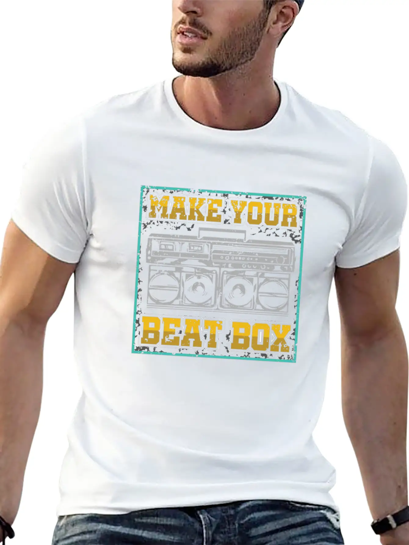 Make Your Beatbox Hiphop Rap Music Beatboxer DJ Breathable Soft Cotton T-Shirt – Timeless Casual Look