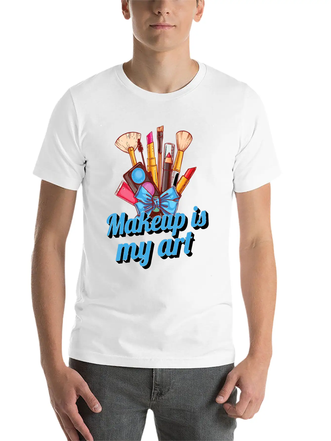 Makeup Brushes Makeup Is My Art Makeup Artist Essential Cotton Tee For Daily Outfits – Unisex Style