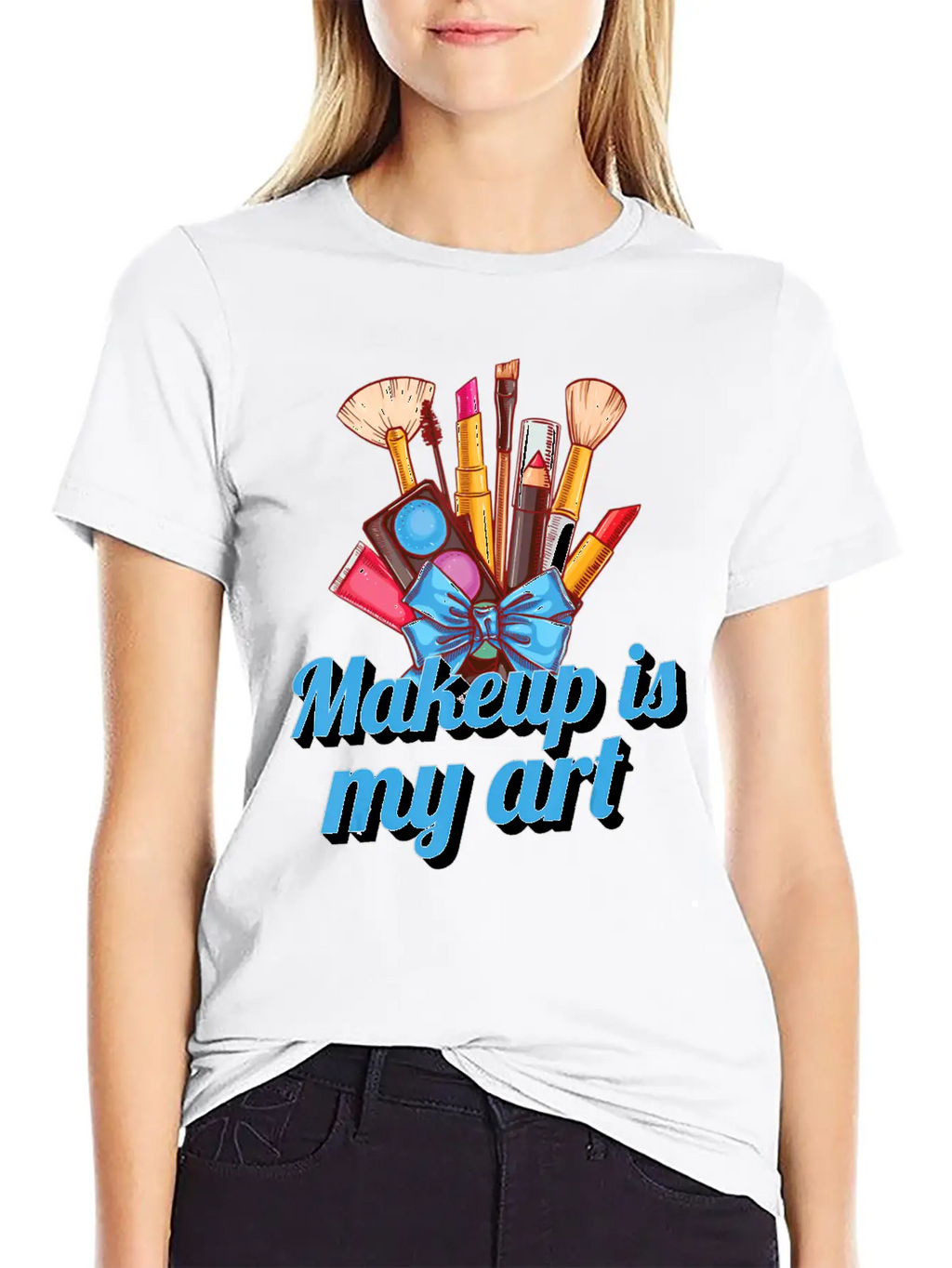 Makeup Brushes Makeup Is My Art Makeup Artist Essential Cotton Tee For Daily Outfits – Unisex Style