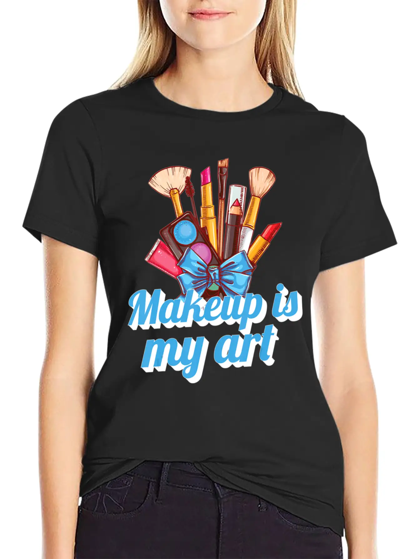 Makeup Brushes Makeup Is My Art Makeup Artist Essential Cotton Tee For Daily Outfits – Unisex Style