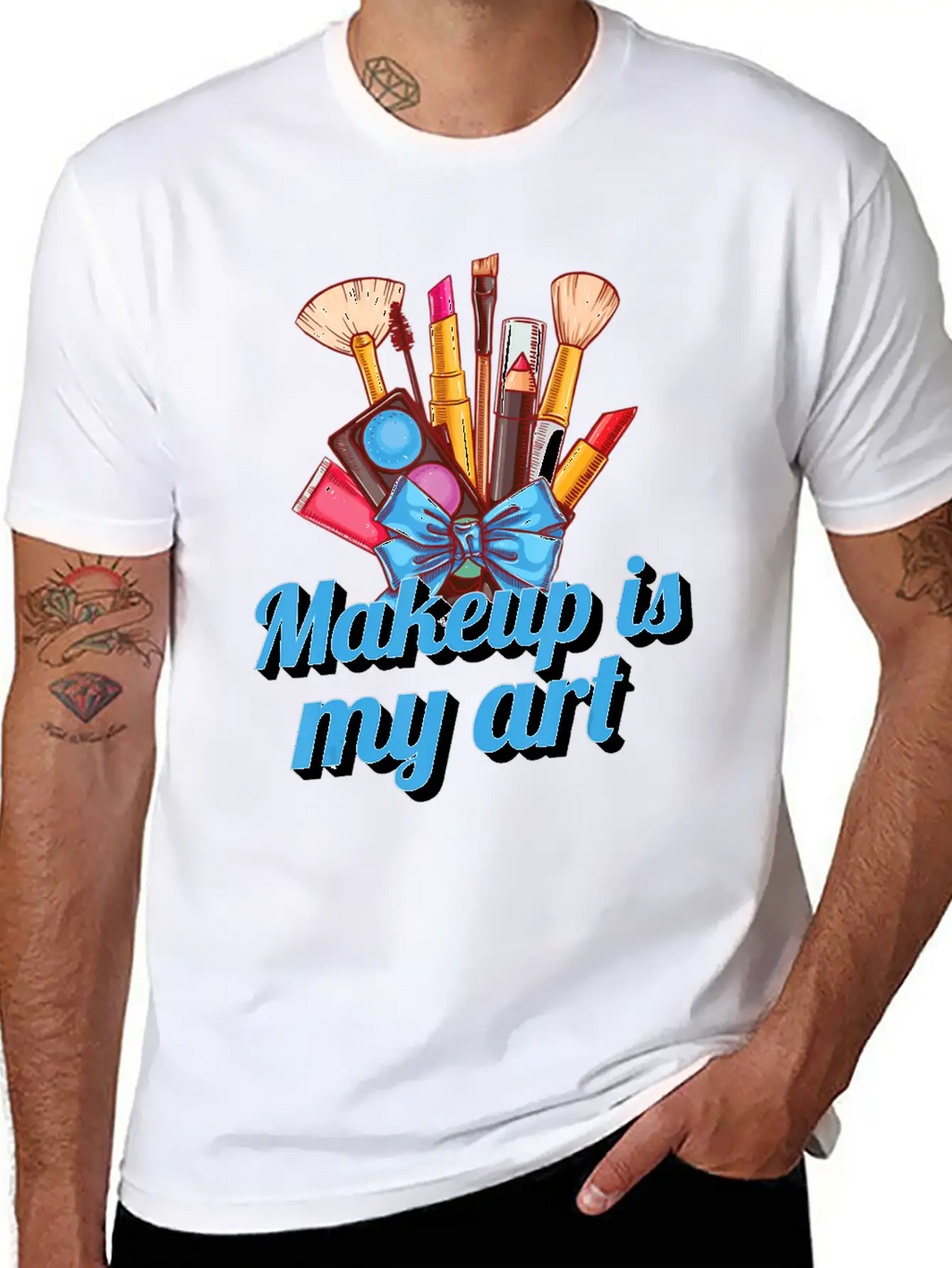 Makeup Brushes Makeup Is My Art Makeup Artist Essential Cotton Tee For Daily Outfits – Unisex Style
