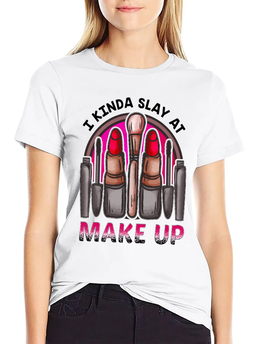 Makeup Design For Women Who Are Great At Doing Basic Graphic T-Shirt – Daily Comfort In Soft Cotton
