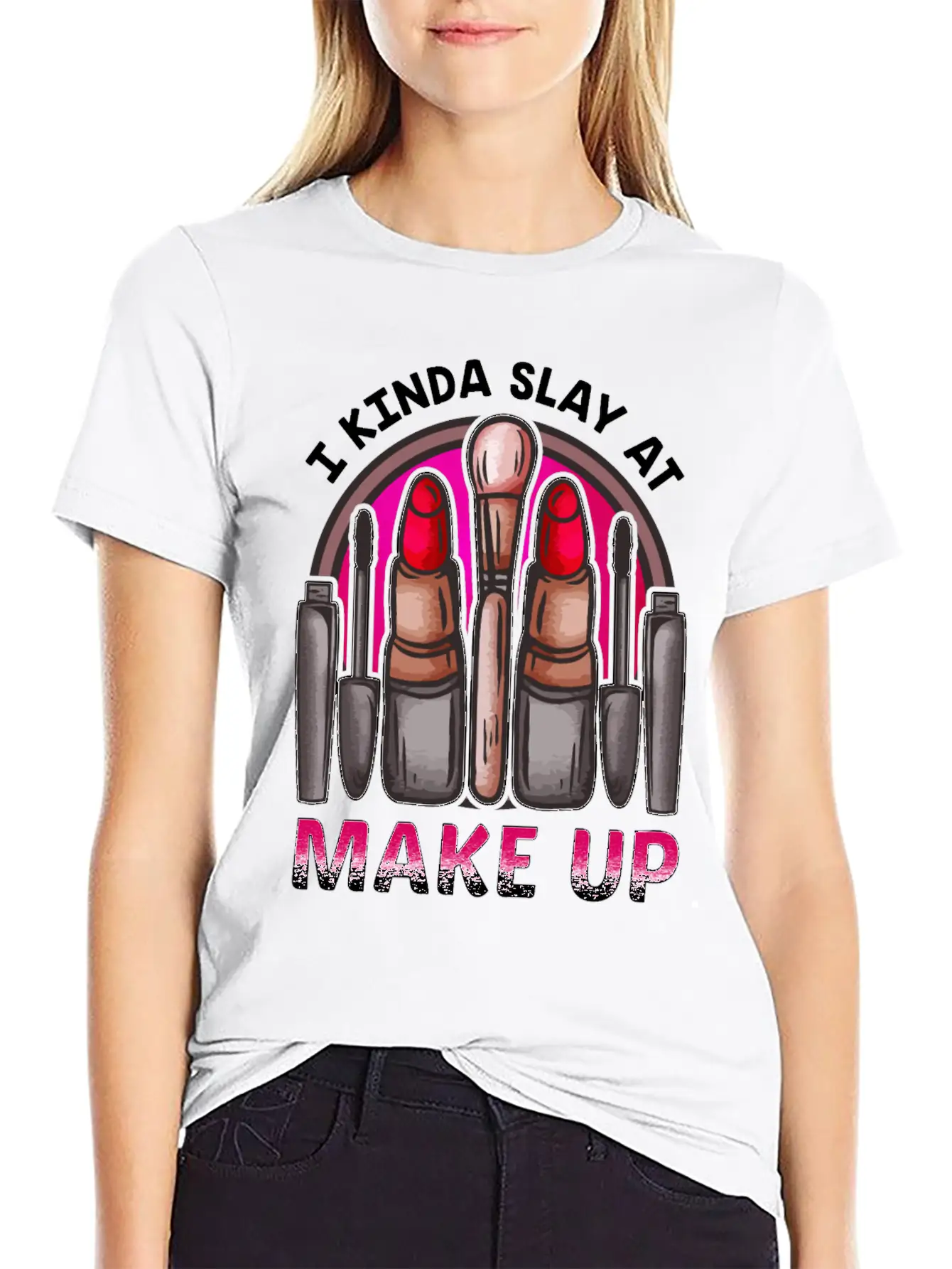 Makeup Design For Women Who Are Great At Doing Basic Graphic T-Shirt – Daily Comfort In Soft Cotton