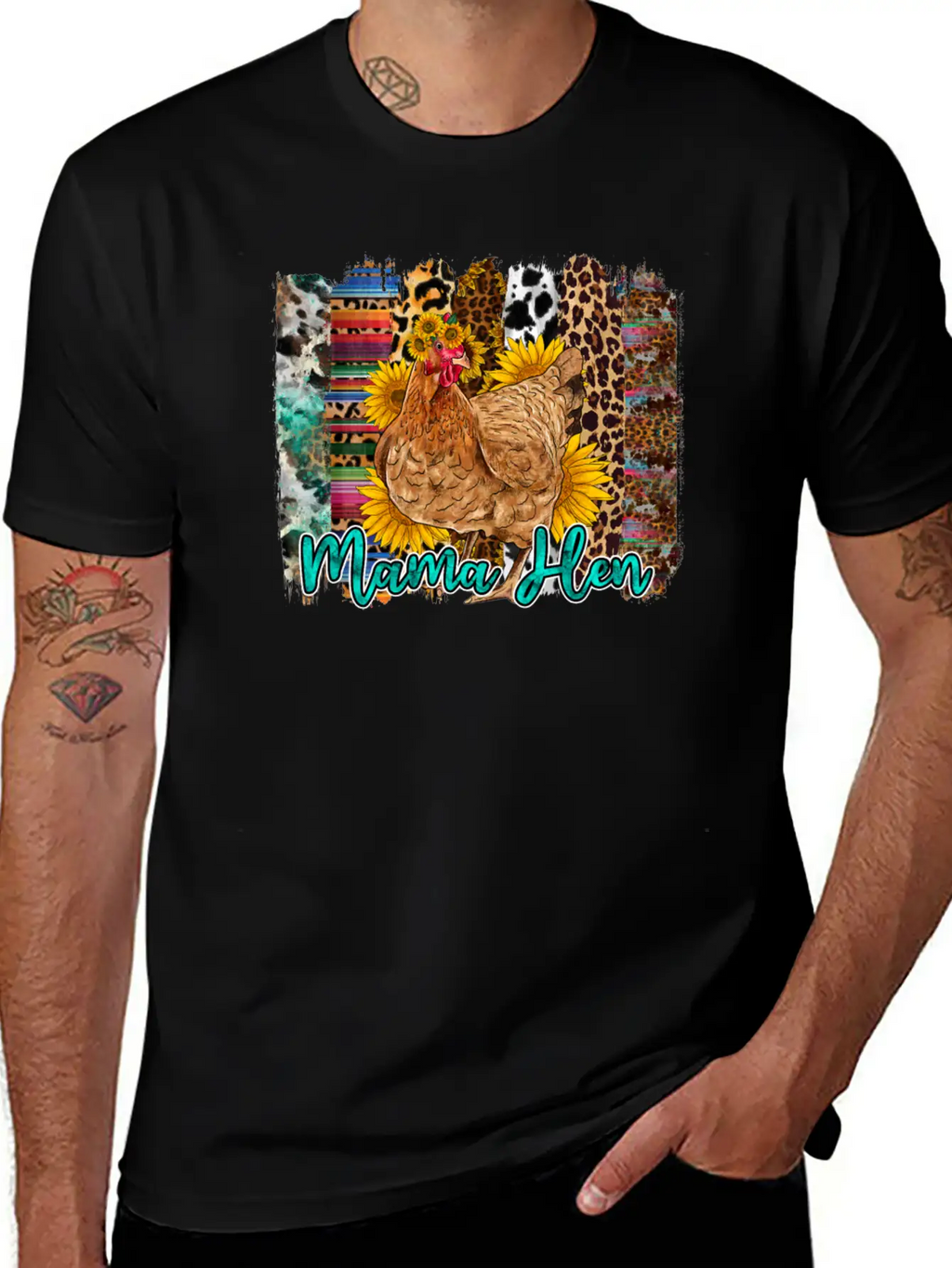 Mama Hen Brushstrokes Classic Cotton Tee – Unisex Comfort For Any Season