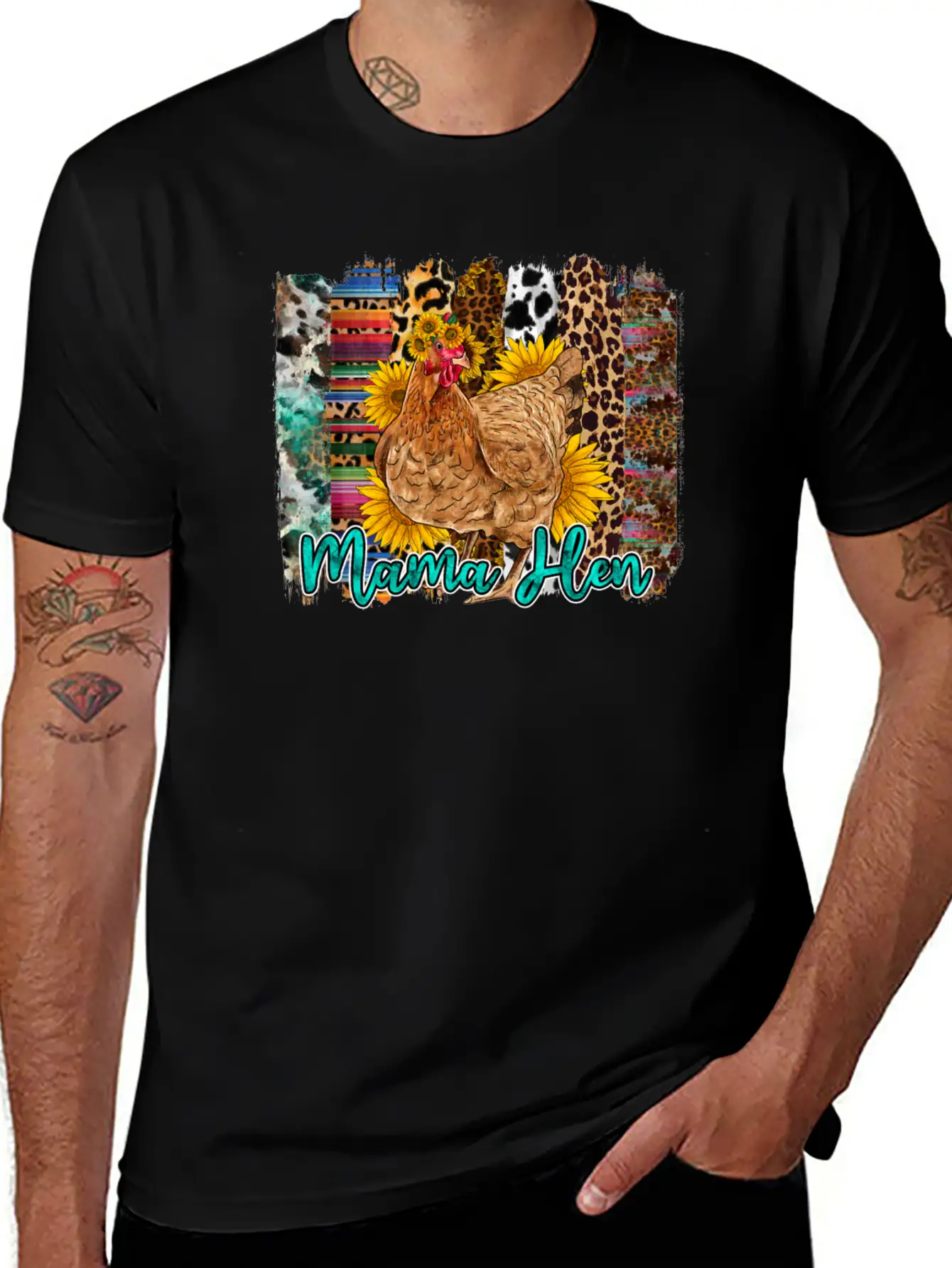 Mama Hen Brushstrokes Classic Cotton Tee – Unisex Comfort For Any Season