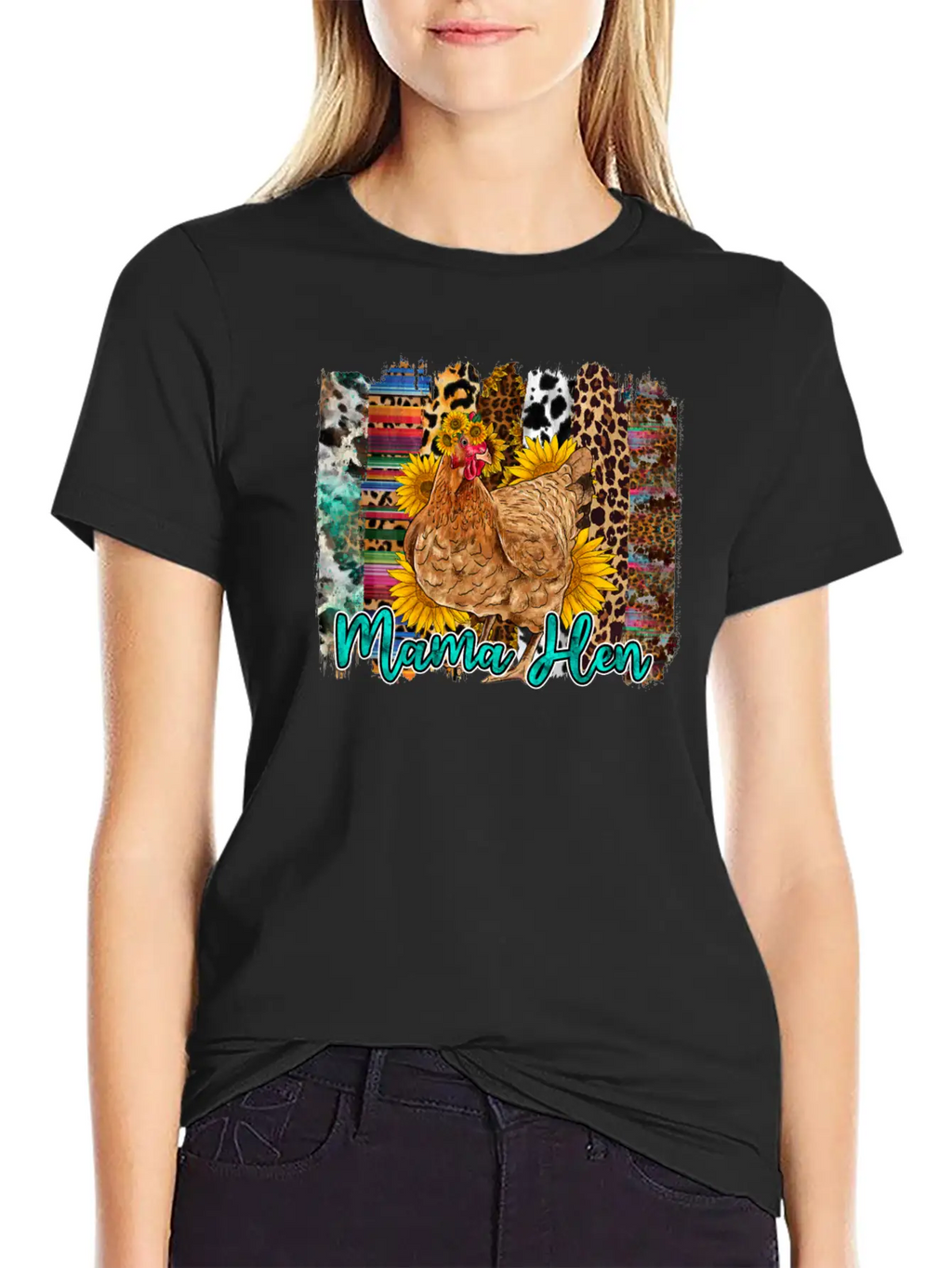 Mama Hen Brushstrokes Classic Cotton Tee – Unisex Comfort For Any Season