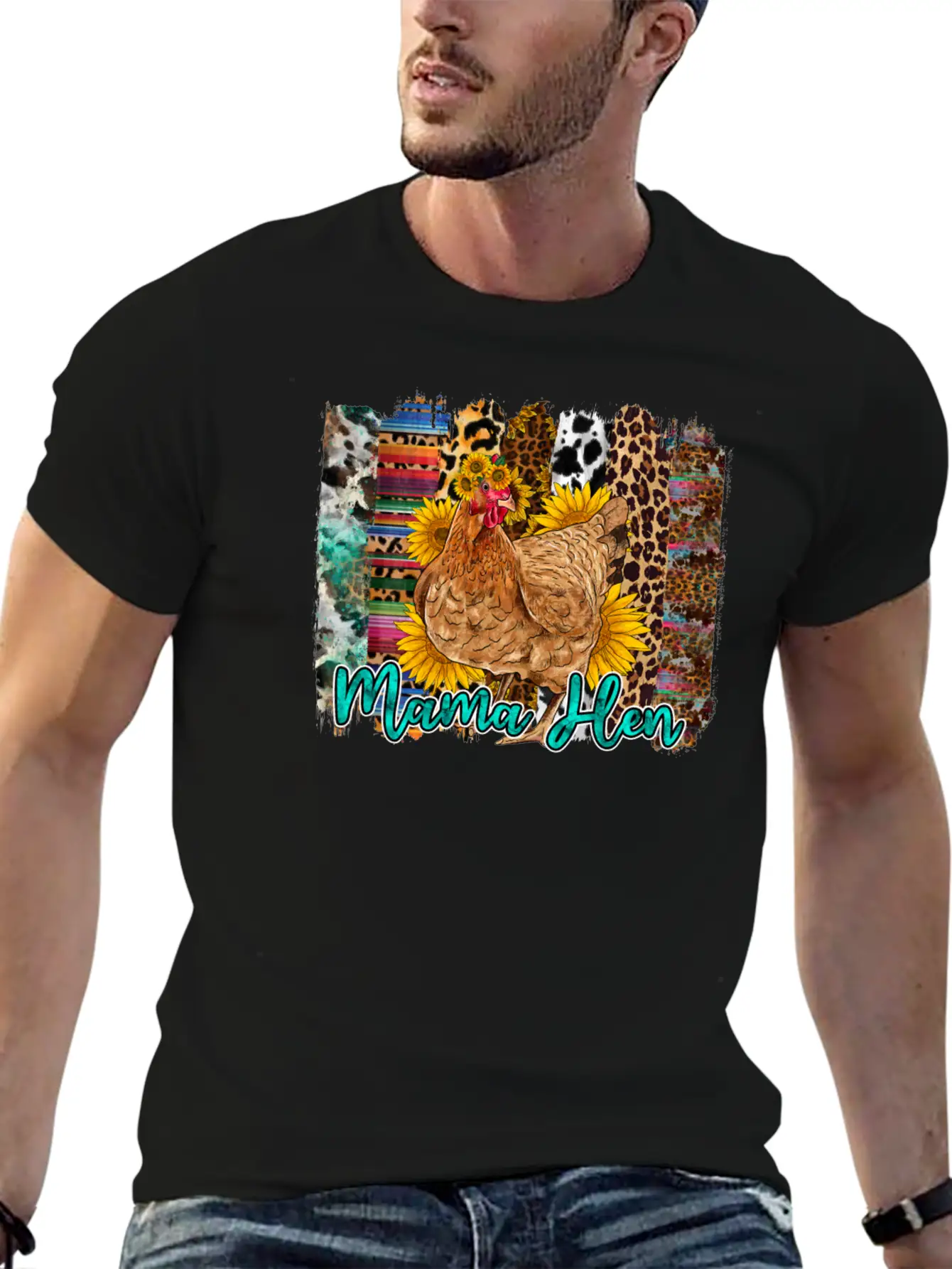Mama Hen Brushstrokes Classic Cotton Tee – Unisex Comfort For Any Season