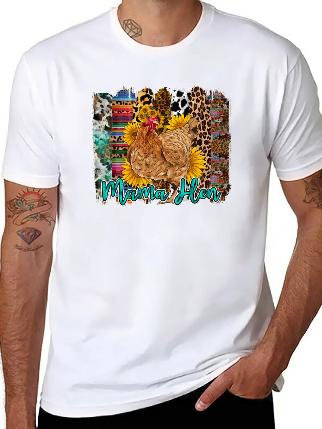 Mama Hen Brushstrokes Classic Cotton Tee – Unisex Comfort For Any Season