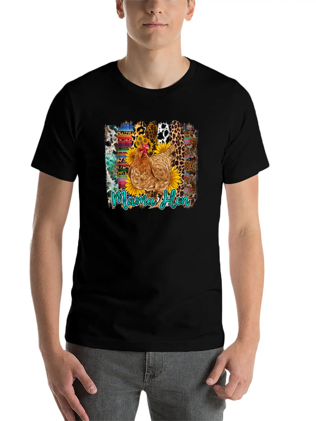 Mama Hen Brushstrokes Classic Cotton Tee – Unisex Comfort For Any Season
