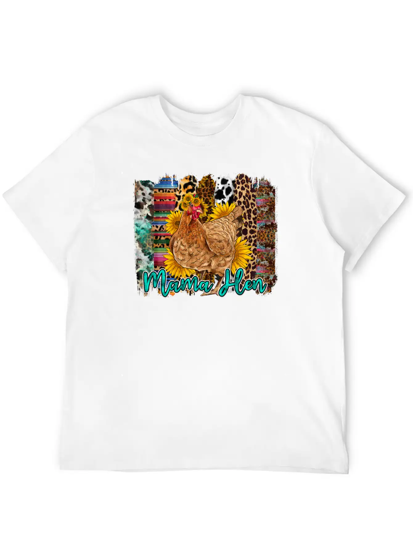 Mama Hen Brushstrokes Classic Cotton Tee – Unisex Comfort For Any Season