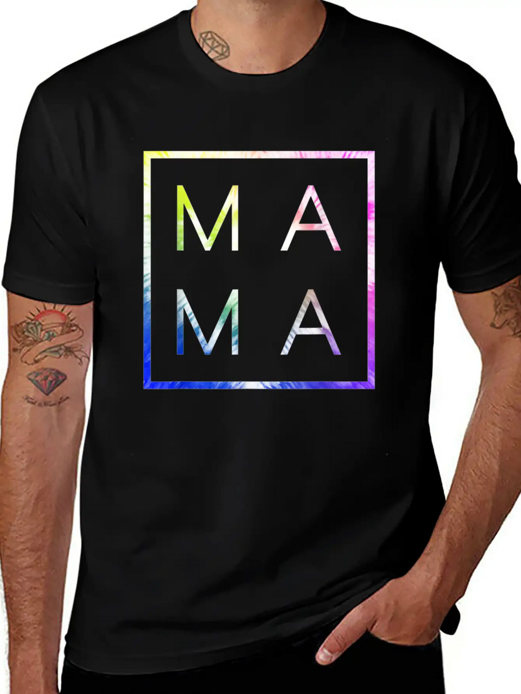 MAMA Tie Dye Cool Mom Unisex Casual T-Shirt – Clean Design For Daily Comfort