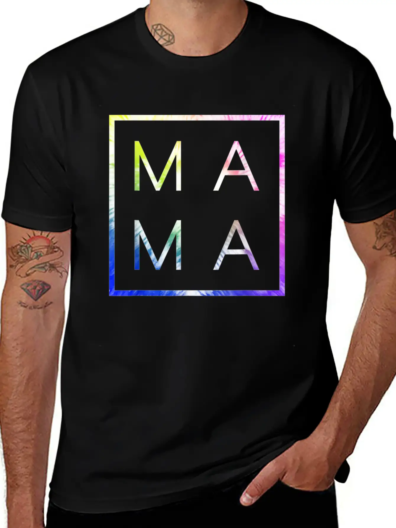 MAMA Tie Dye Cool Mom Unisex Casual T-Shirt – Clean Design For Daily Comfort