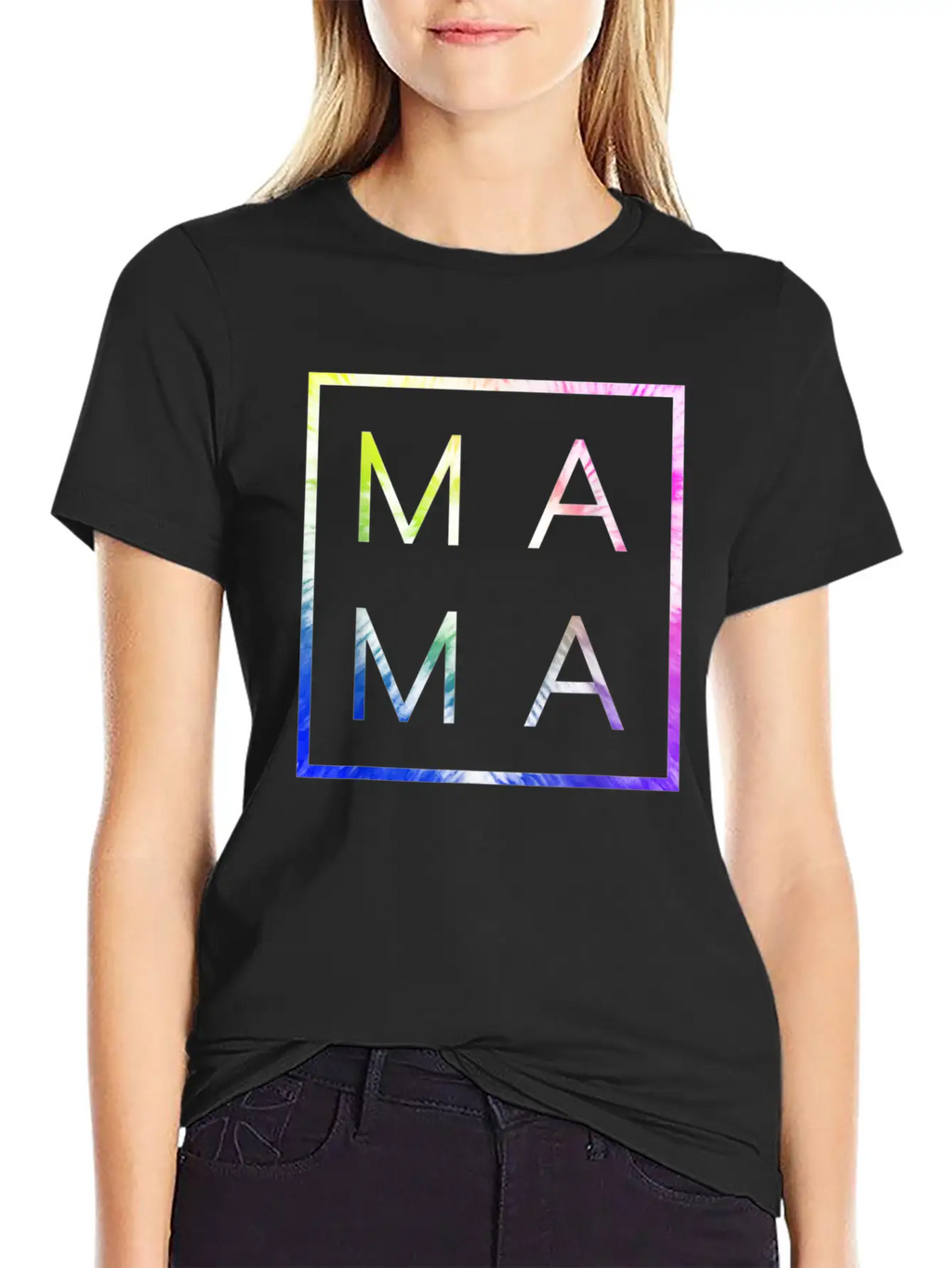 MAMA Tie Dye Cool Mom Unisex Casual T-Shirt – Clean Design For Daily Comfort