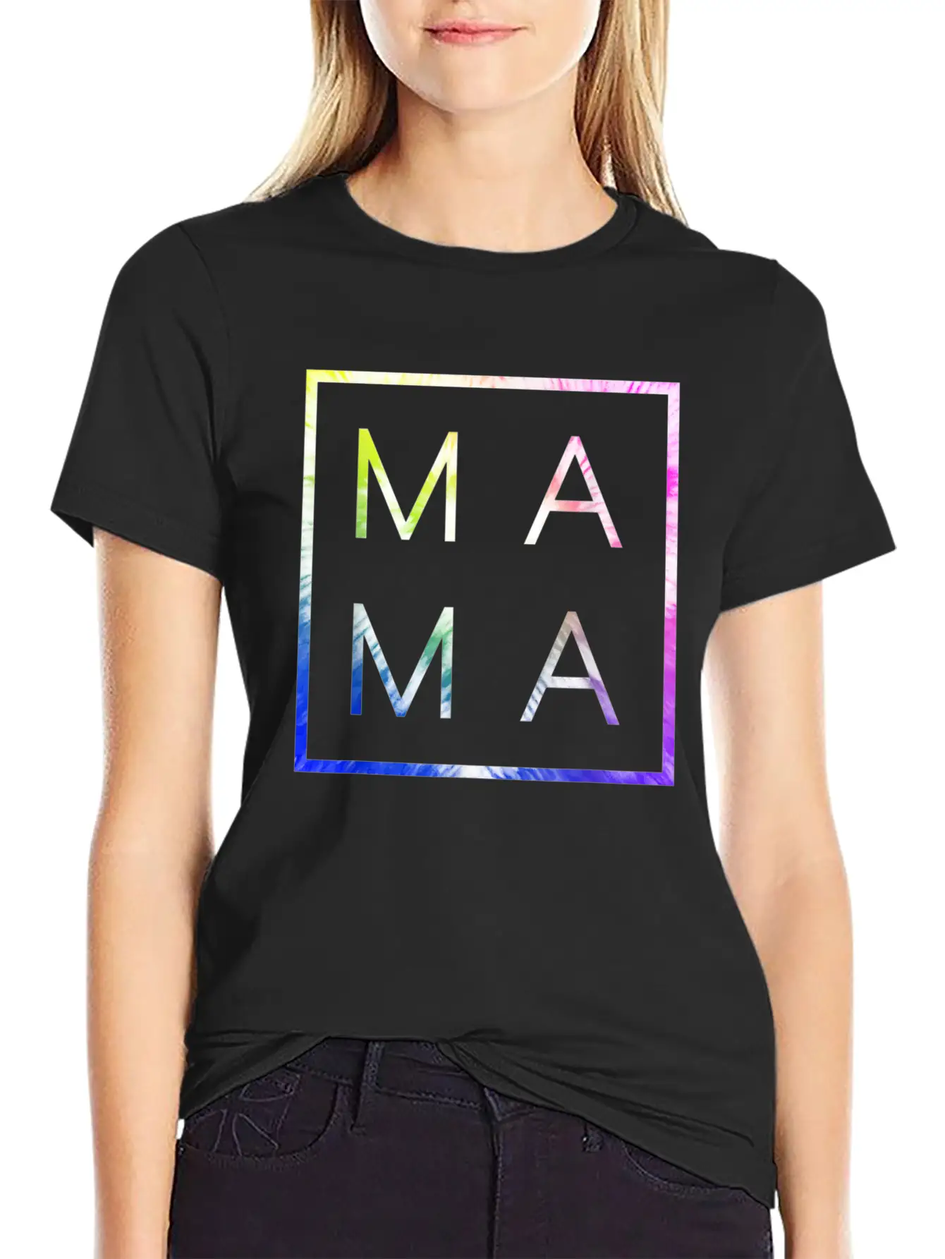 MAMA Tie Dye Cool Mom Unisex Casual T-Shirt – Clean Design For Daily Comfort