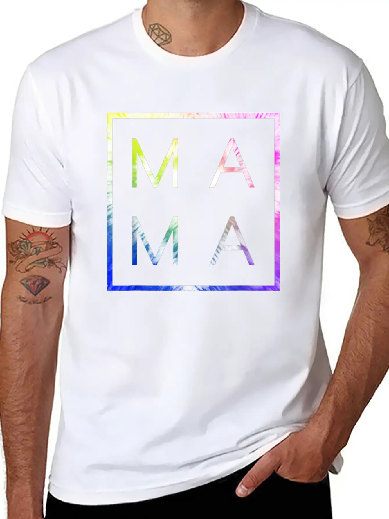 MAMA Tie Dye Cool Mom Unisex Casual T-Shirt – Clean Design For Daily Comfort