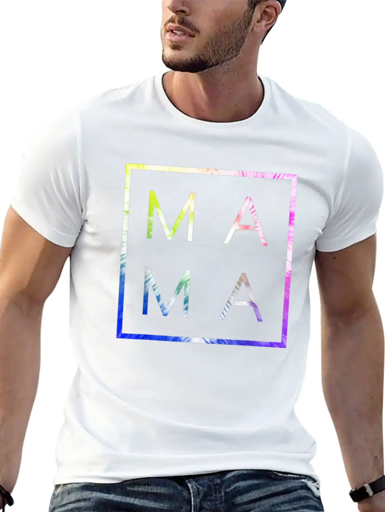 MAMA Tie Dye Cool Mom Unisex Casual T-Shirt – Clean Design For Daily Comfort