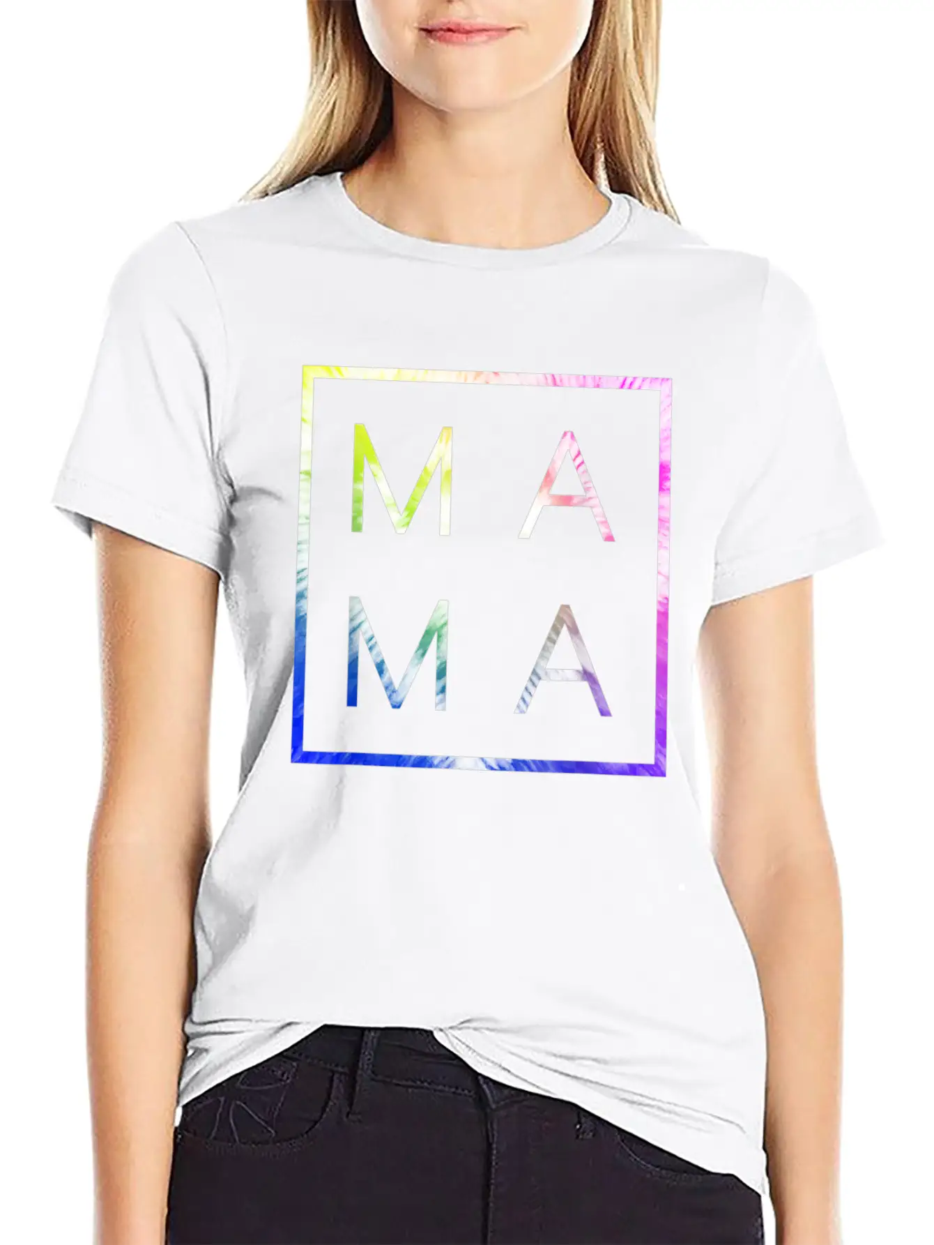 MAMA Tie Dye Cool Mom Unisex Casual T-Shirt – Clean Design For Daily Comfort