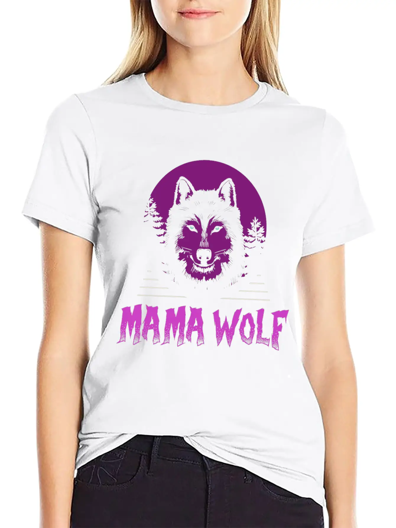 Mama Wolf Relaxed Everyday Tee – Lightweight And Durable Cotton