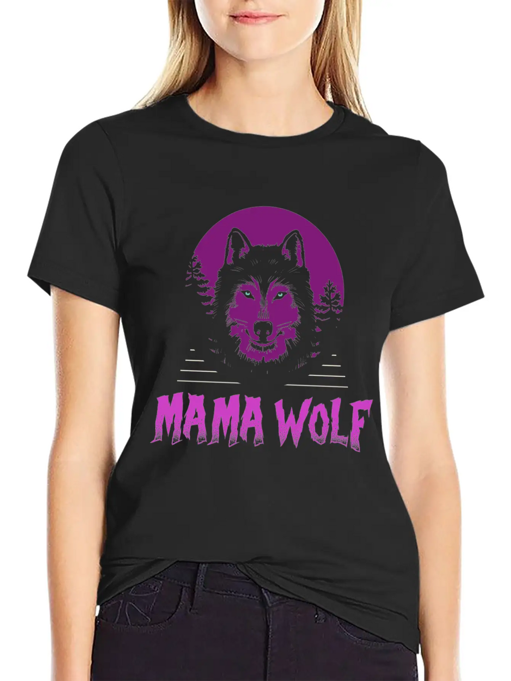 Mama Wolf Relaxed Everyday Tee – Lightweight And Durable Cotton