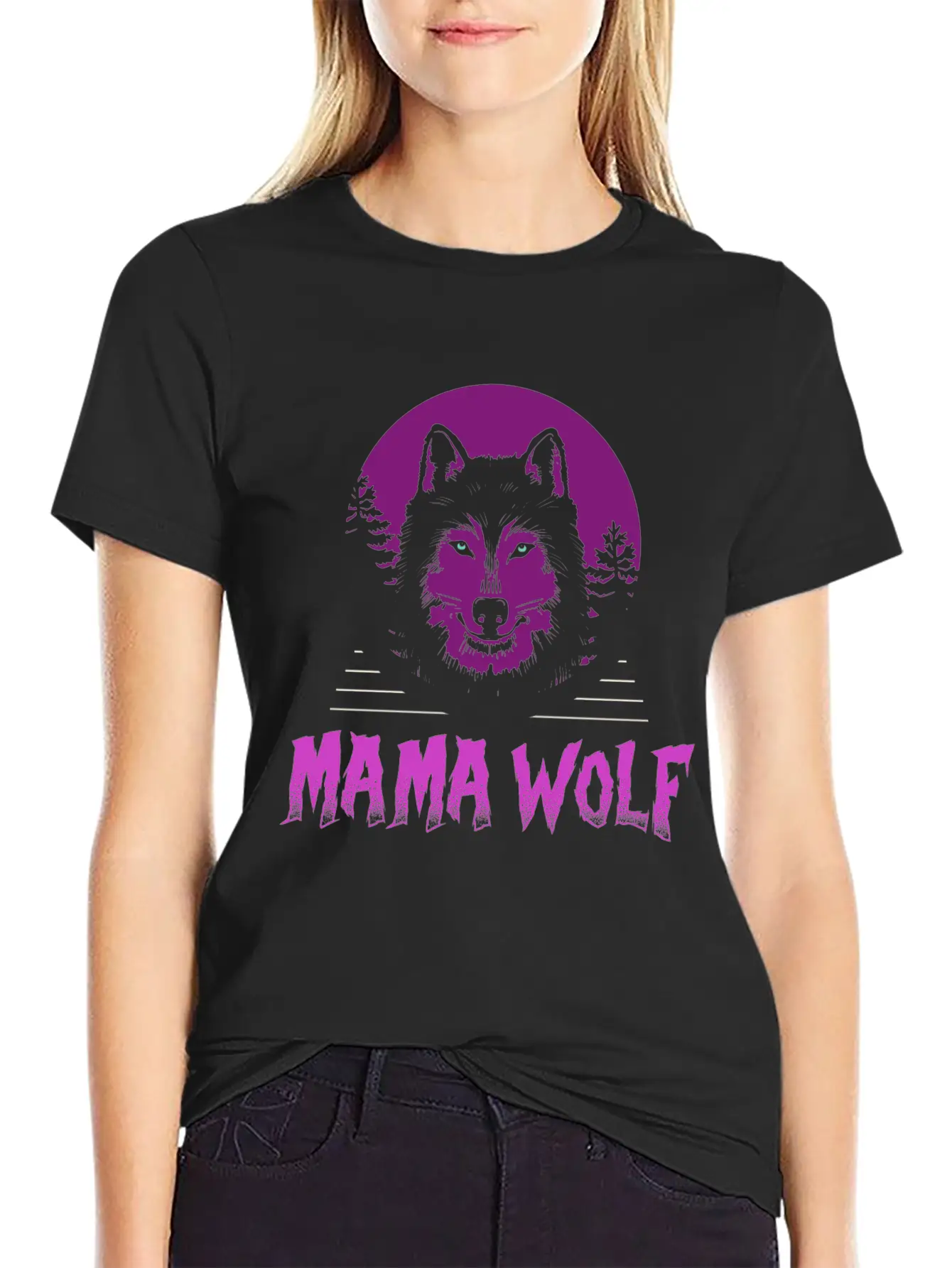 Mama Wolf Relaxed Everyday Tee – Lightweight And Durable Cotton