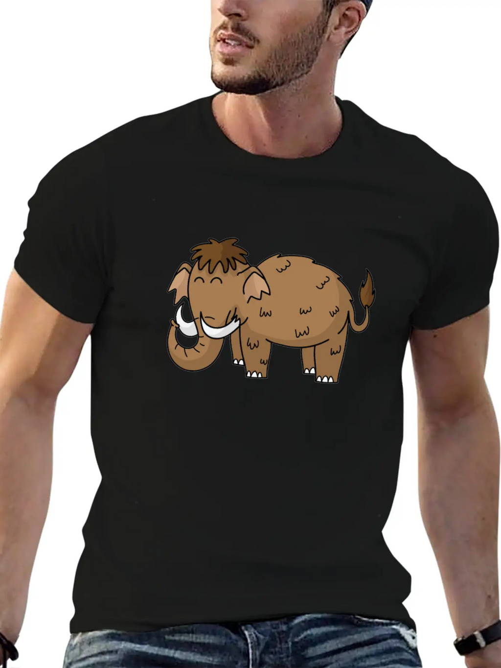 Mammoth Happy Unisex Casual T-Shirt – Clean Design For Daily Comfort