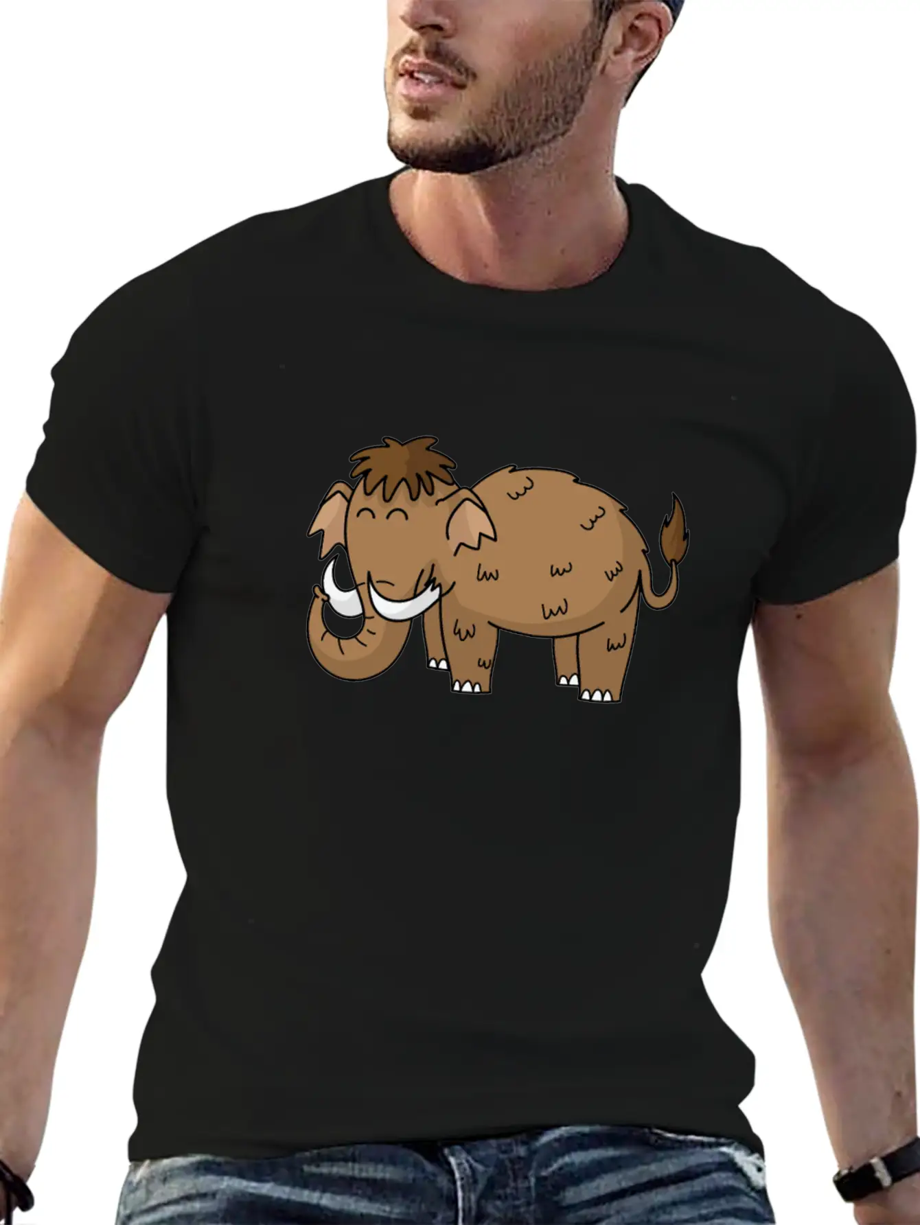 Mammoth Happy Unisex Casual T-Shirt – Clean Design For Daily Comfort
