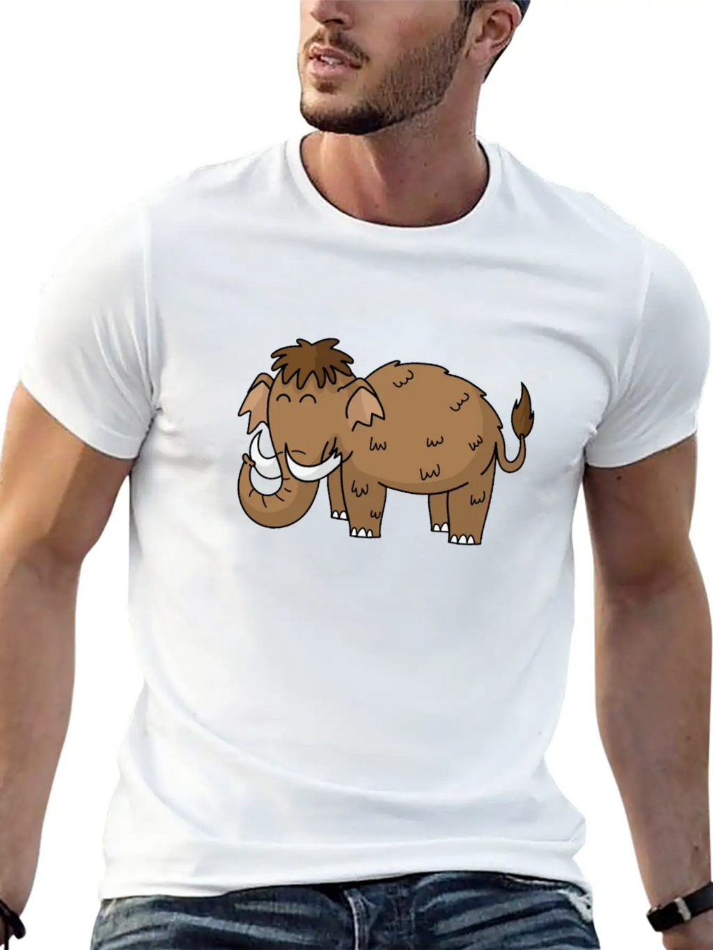 Mammoth Happy Unisex Casual T-Shirt – Clean Design For Daily Comfort