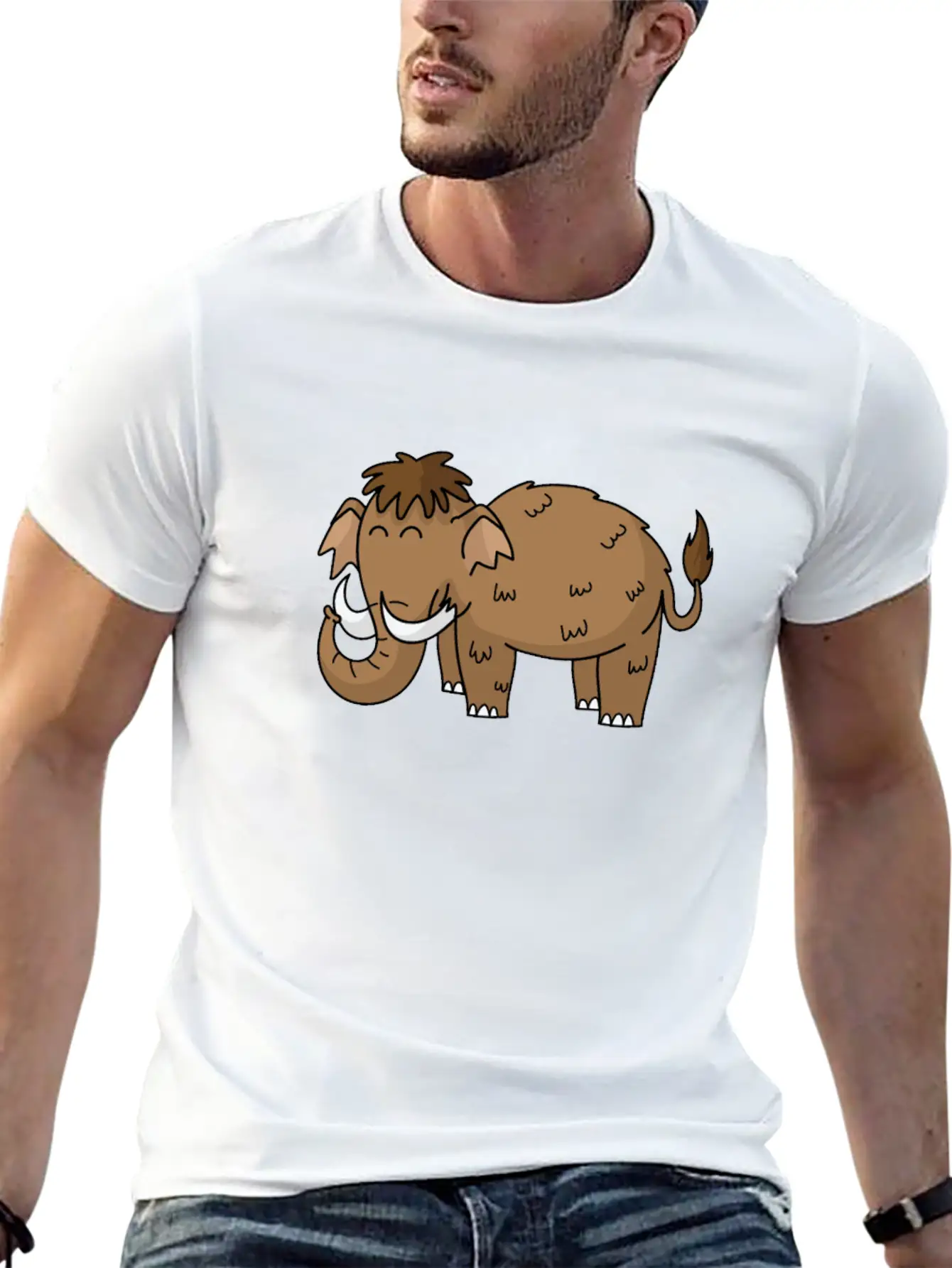 Mammoth Happy Unisex Casual T-Shirt – Clean Design For Daily Comfort